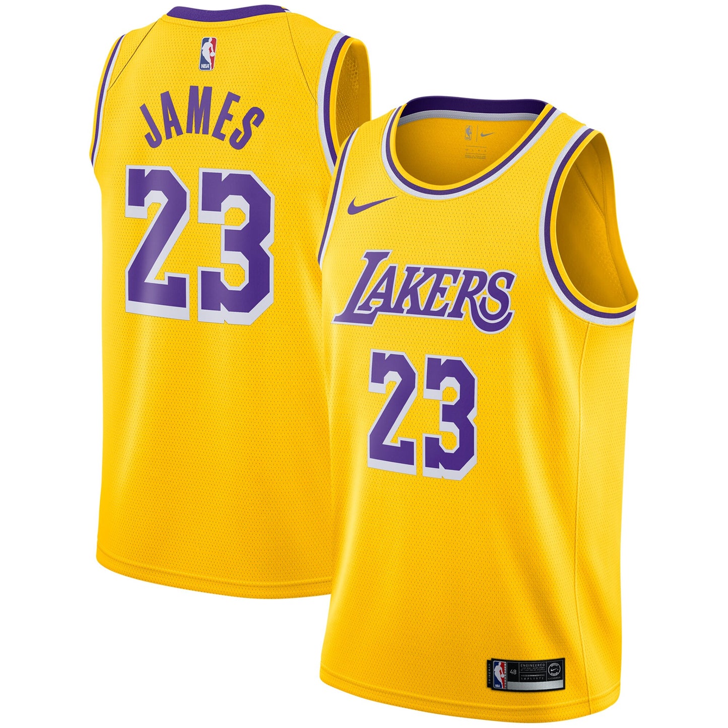 LeBron James Los Angeles Lakers Nike Swingman Player Jersey Gold - Icon Edition
