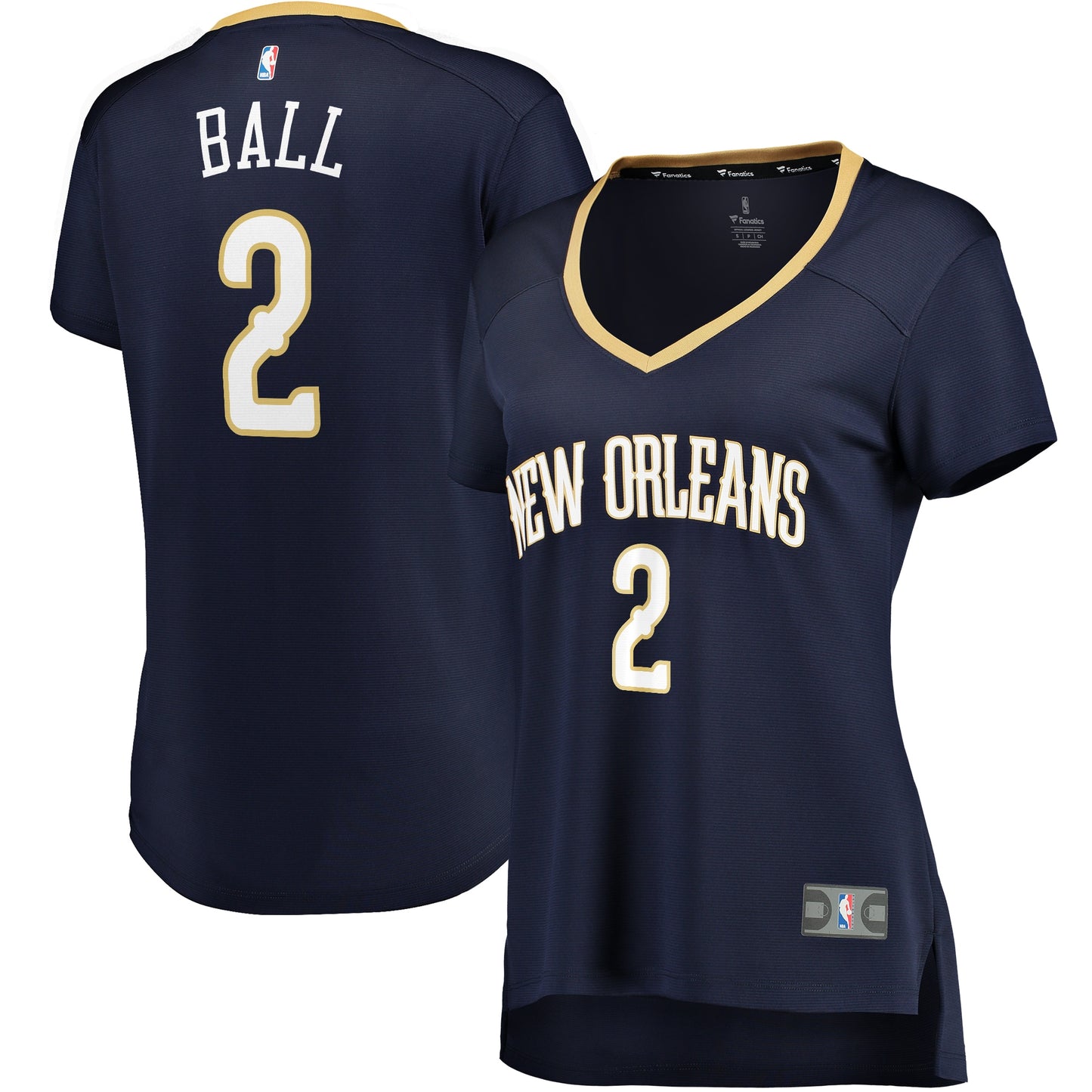 Lonzo Ball New Orleans Pelicans Fanatics Branded Women's Fast Break Replica Jersey Navy - Icon Edition