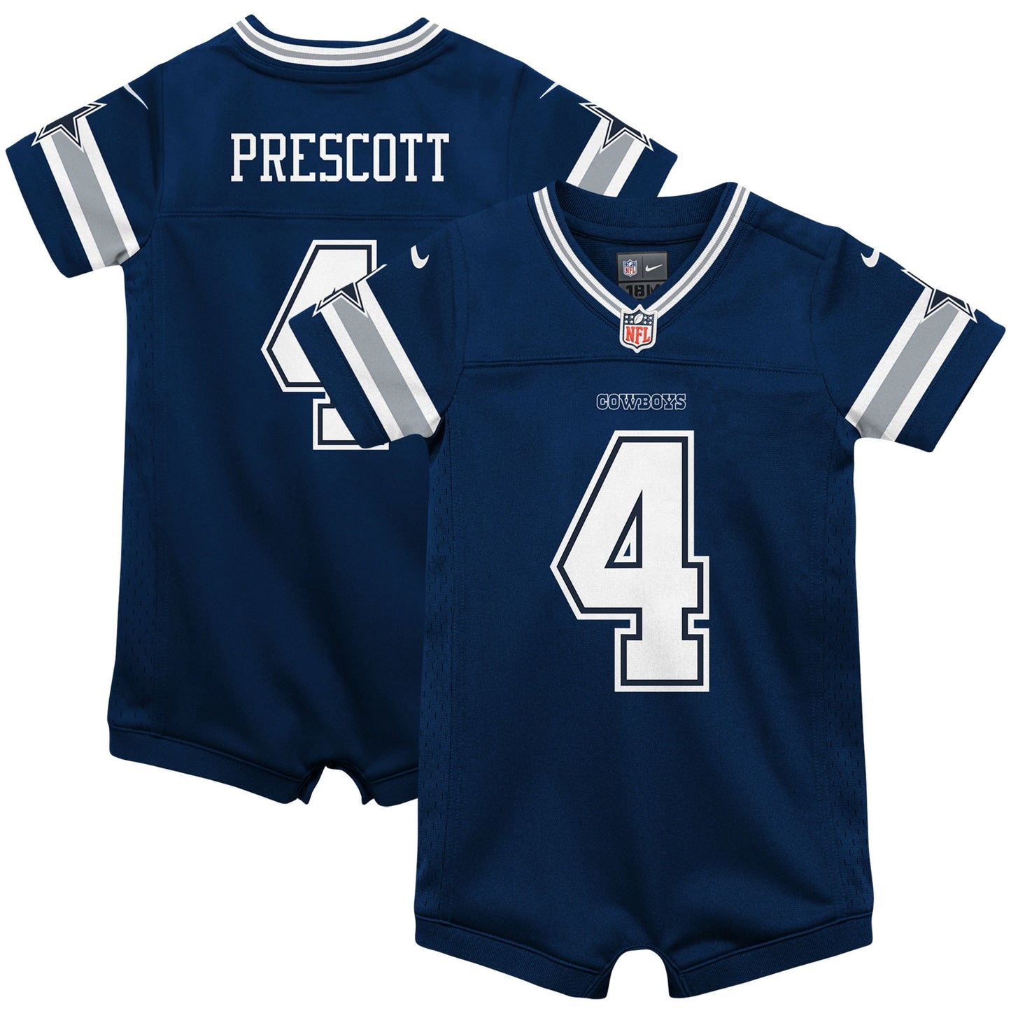 Dak Prescott Dallas Cowboys Nike Infant Game Jersey Romper - Navy