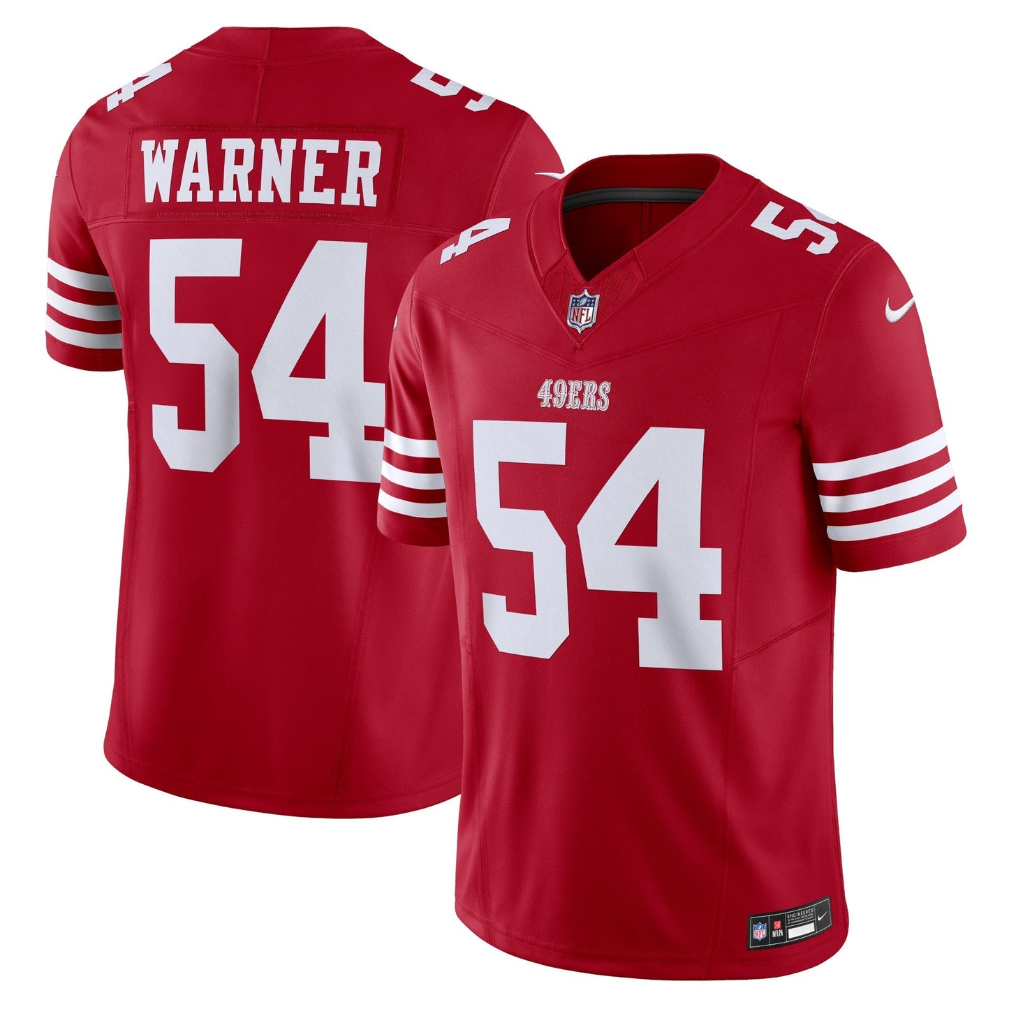 Men's Nike Fred Warner Scarlet San Francisco 49ers Vapor F.U.S.E. Limited Jersey