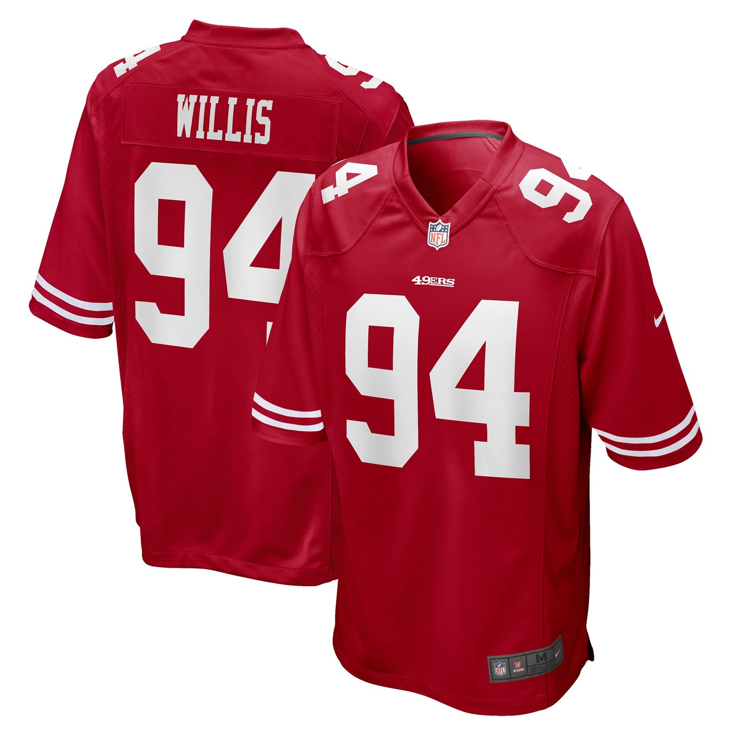 Jordans Willis San Francisco 49ers Nike Game Player Jersey - Scarlet