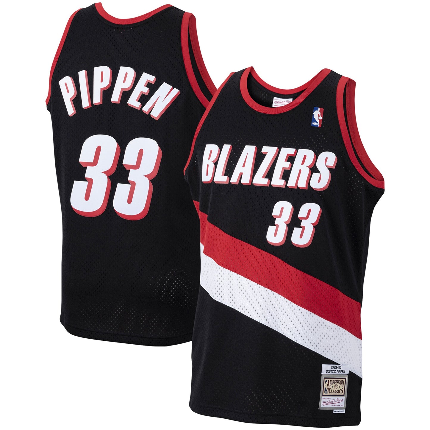Scottie Pippen Portland Trail Blazers Mitchell & Ness Hardwood Classics Swingman Jersey - Black