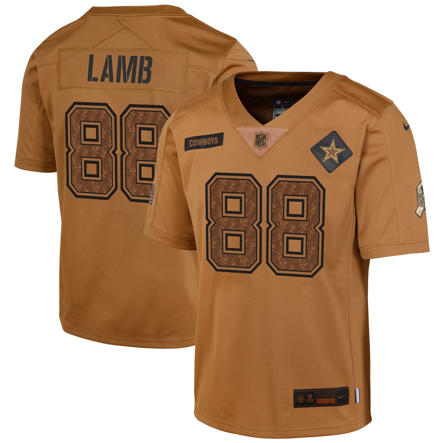 CeeDee Lamb Dallas Cowboys Nike Youth 2023 Salute To Service Limited Jersey - Brown