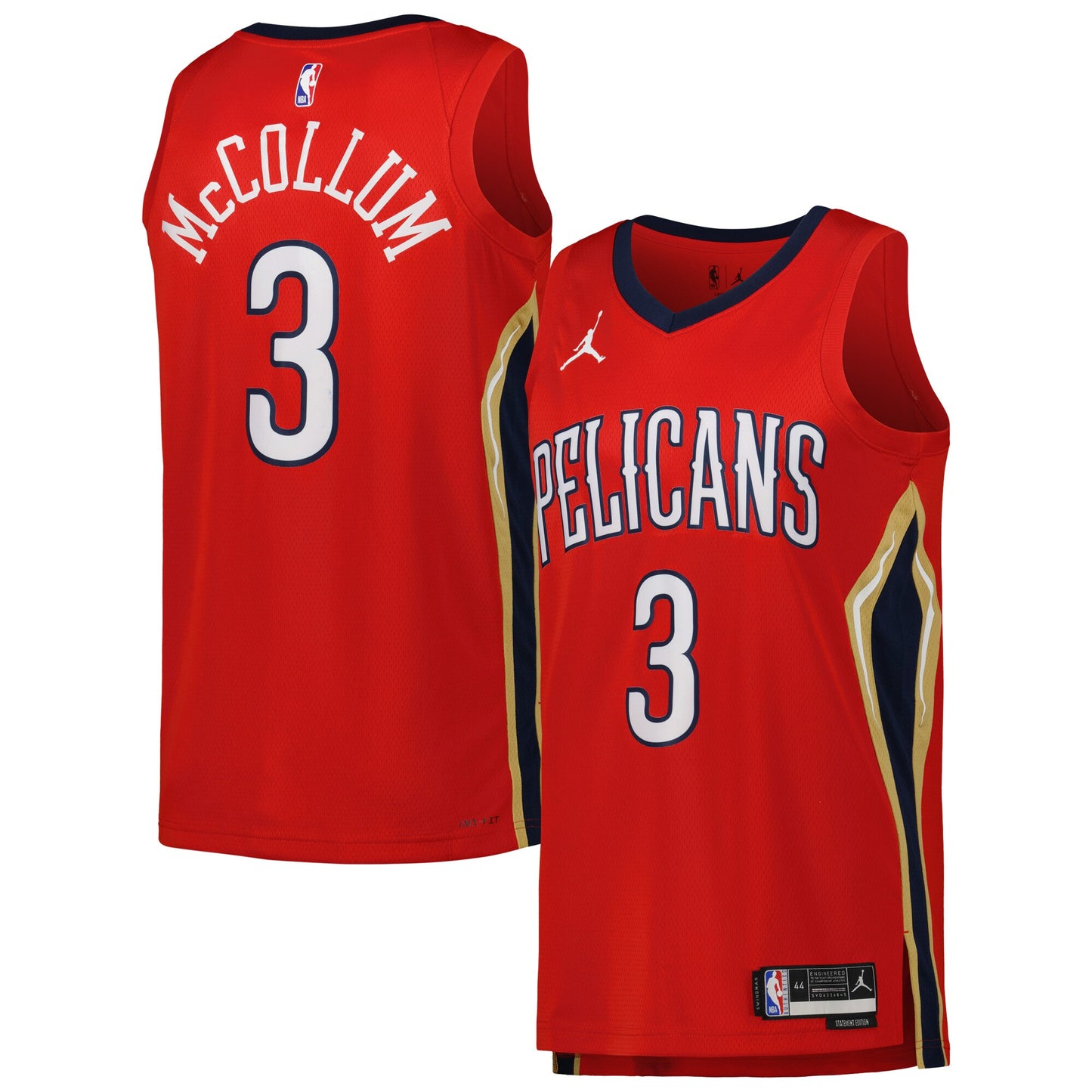 CJ McCollum New Orleans Pelicans Jordans Brand Unisex Swingman Jersey - Statement Edition - Red
