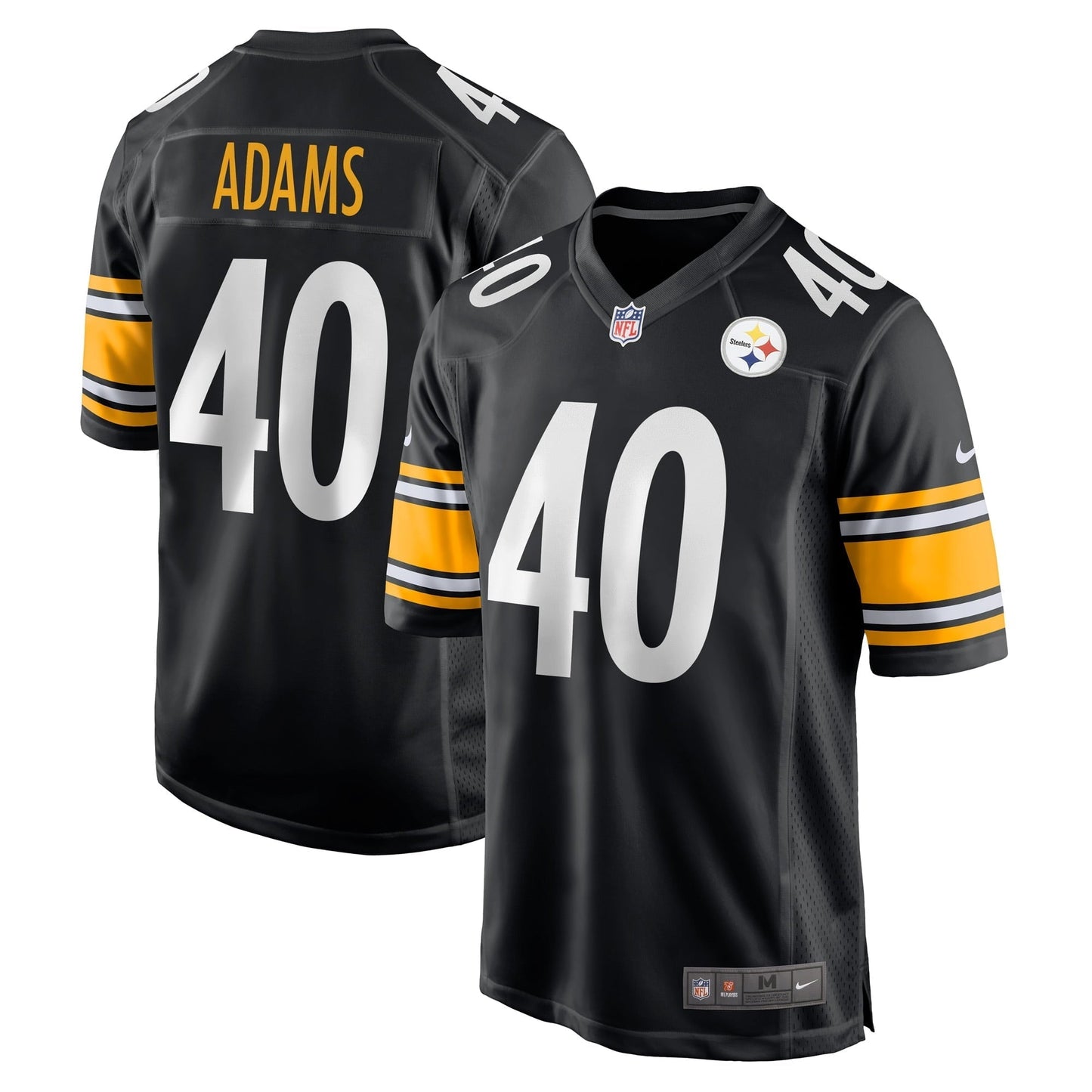 Men's Nike Andrew Adams Black Pittsburgh Steelers Game Player Jersey