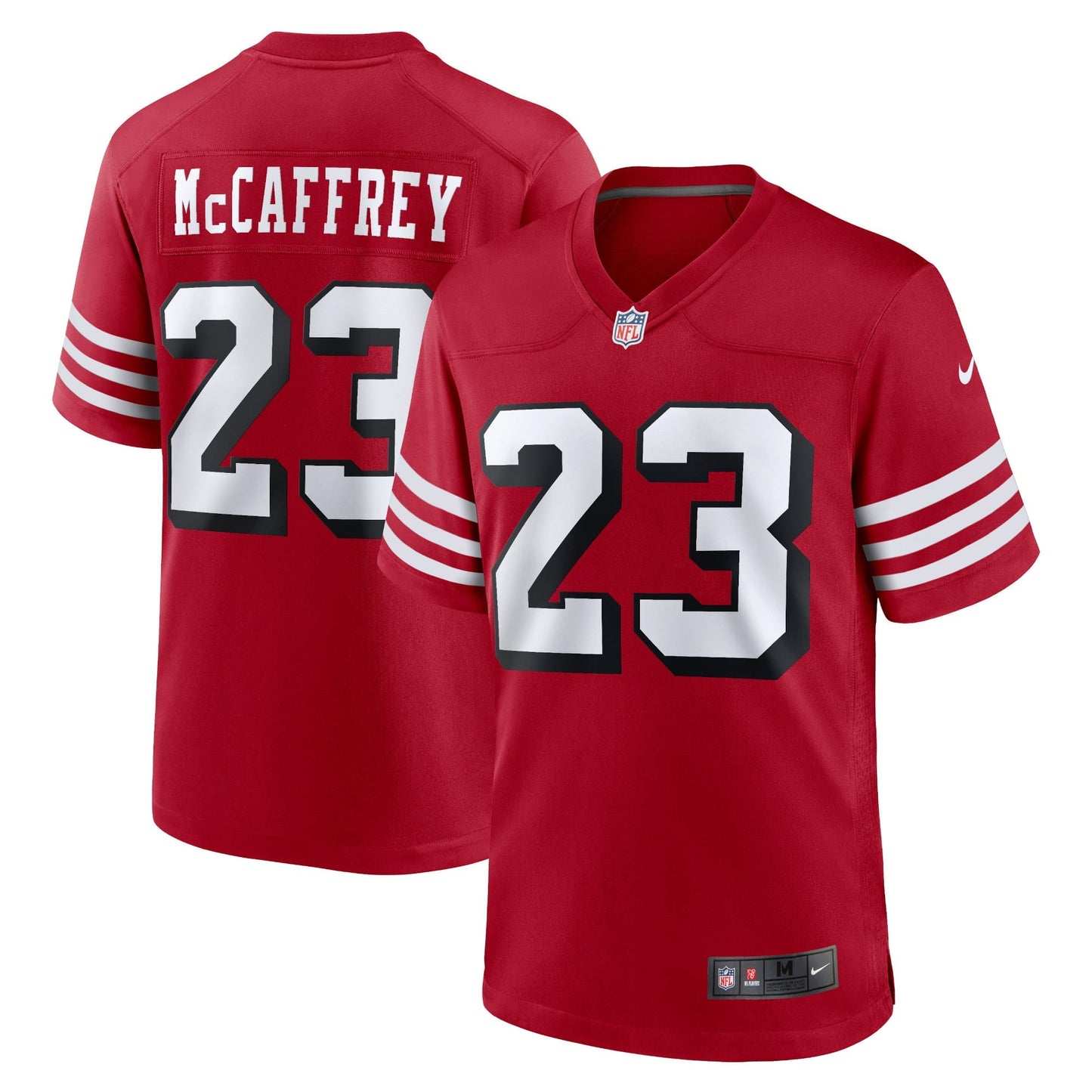 Men's Nike Christian McCaffrey Scarlet San Francisco 49ers Alternate Game Player Jersey