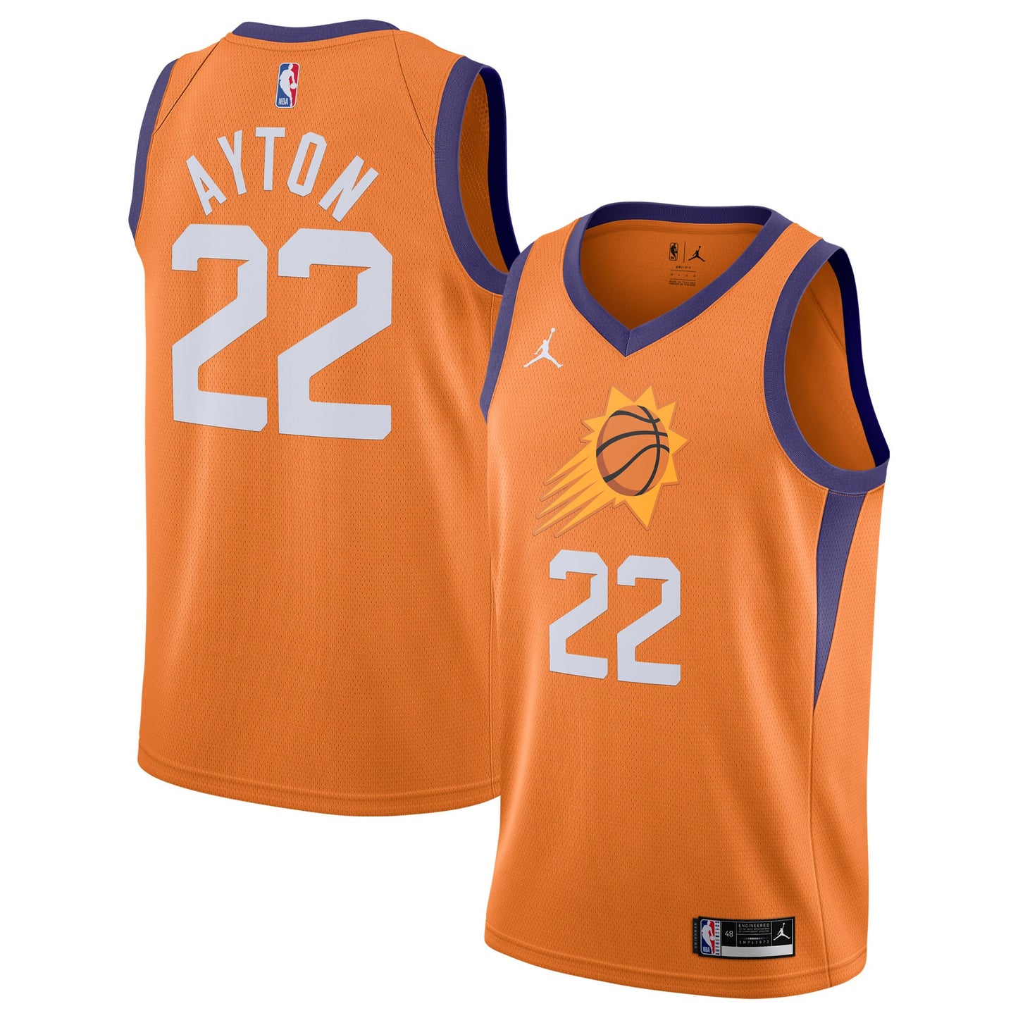 Deandre Ayton Phoenix Suns Jordans Brand 2020/21 Swingman Jersey - Statement Edition - Orange