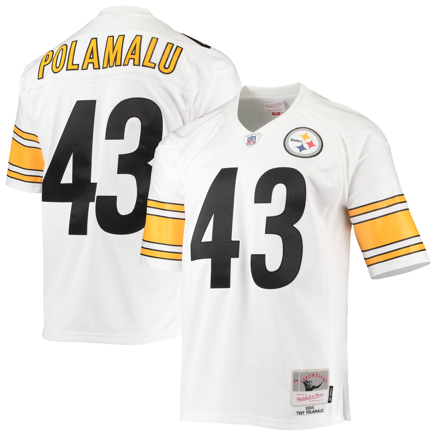 Troy Polamalu Pittsburgh Steelers Mitchell & Ness Legacy Replica Jersey - White