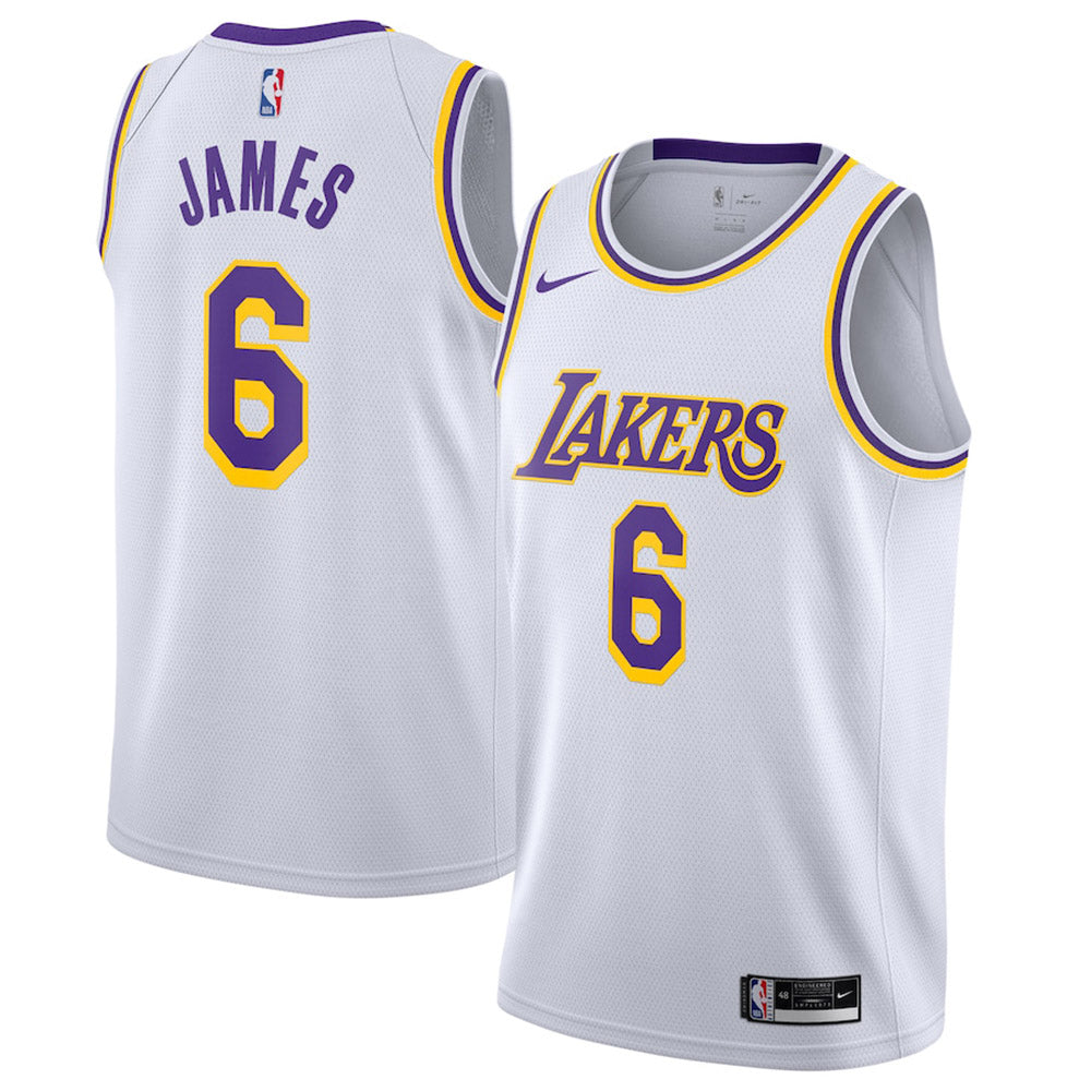 Youth Los Angeles Lakers LeBron James Association Jersey - White