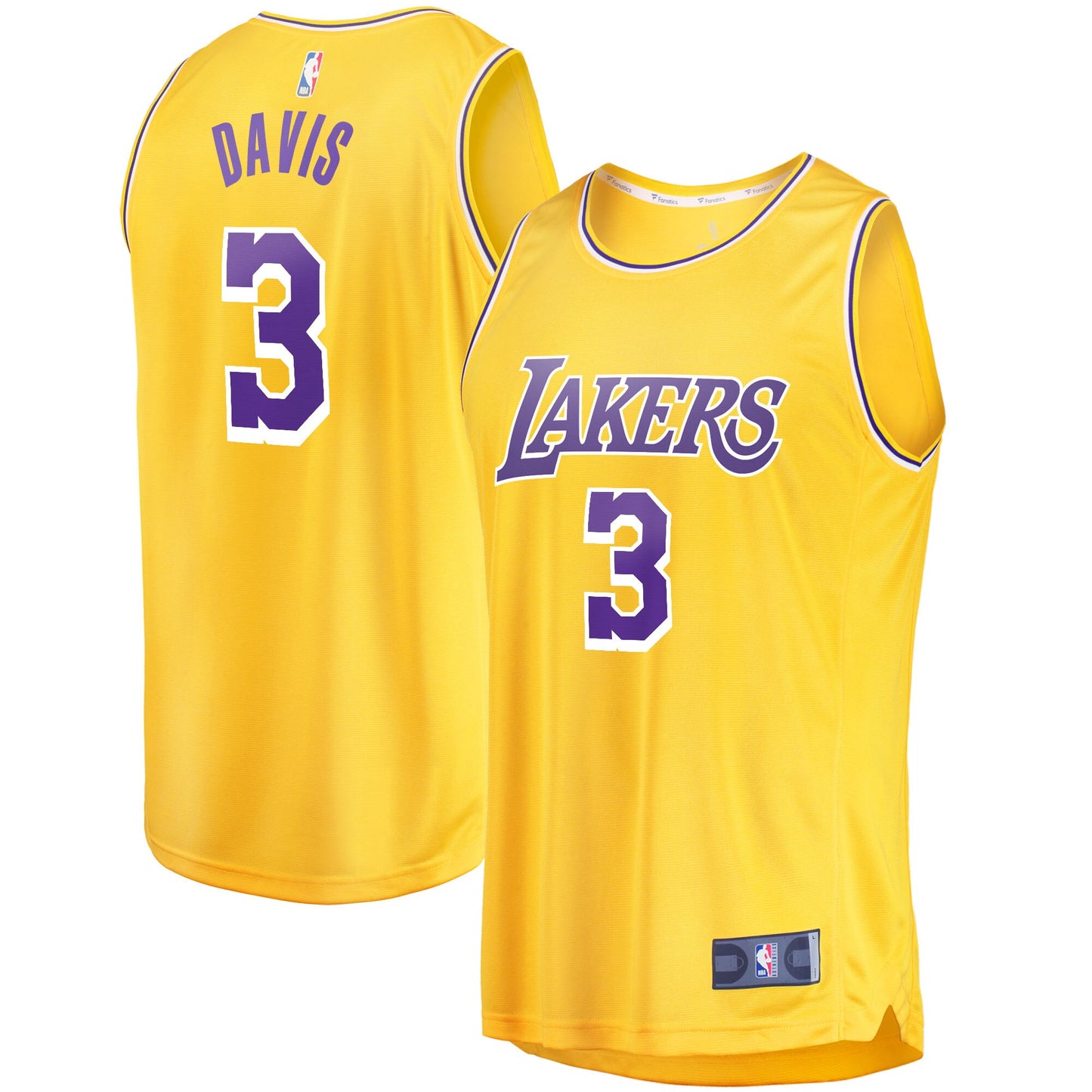 Anthony Davis Los Angeles Lakers Fanatics Branded 2021/22 Fast Break Replica Jersey - Icon Edition - Gold