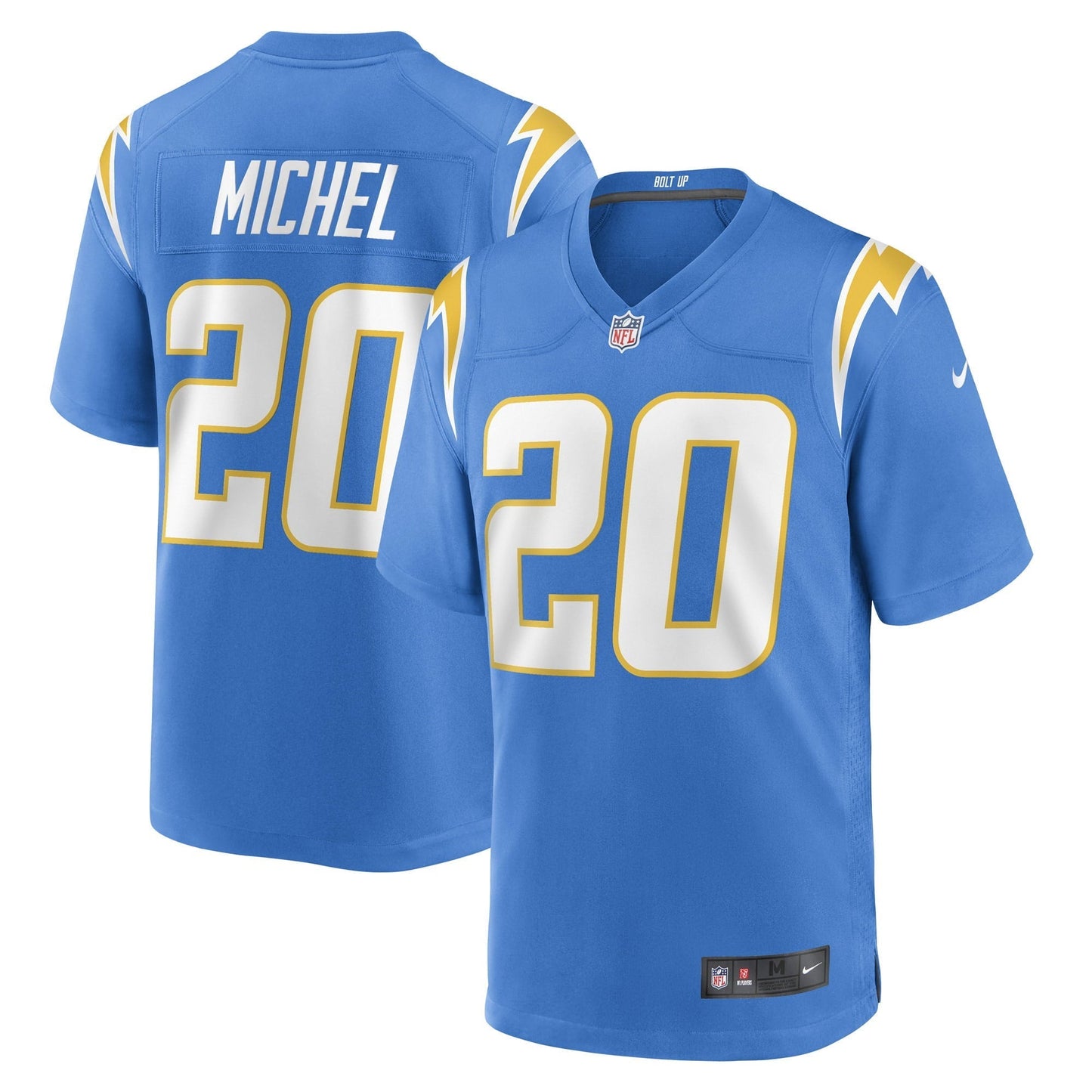 Men's Nike Sony Michel Powder Blue Los Angeles Chargers Game Player Jersey