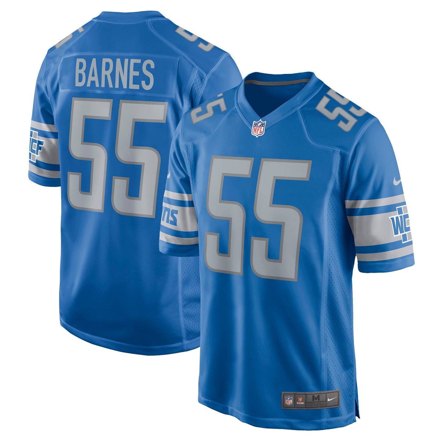 Derrick Barnes Detroit Lions Nike Game Player Jersey - Blue