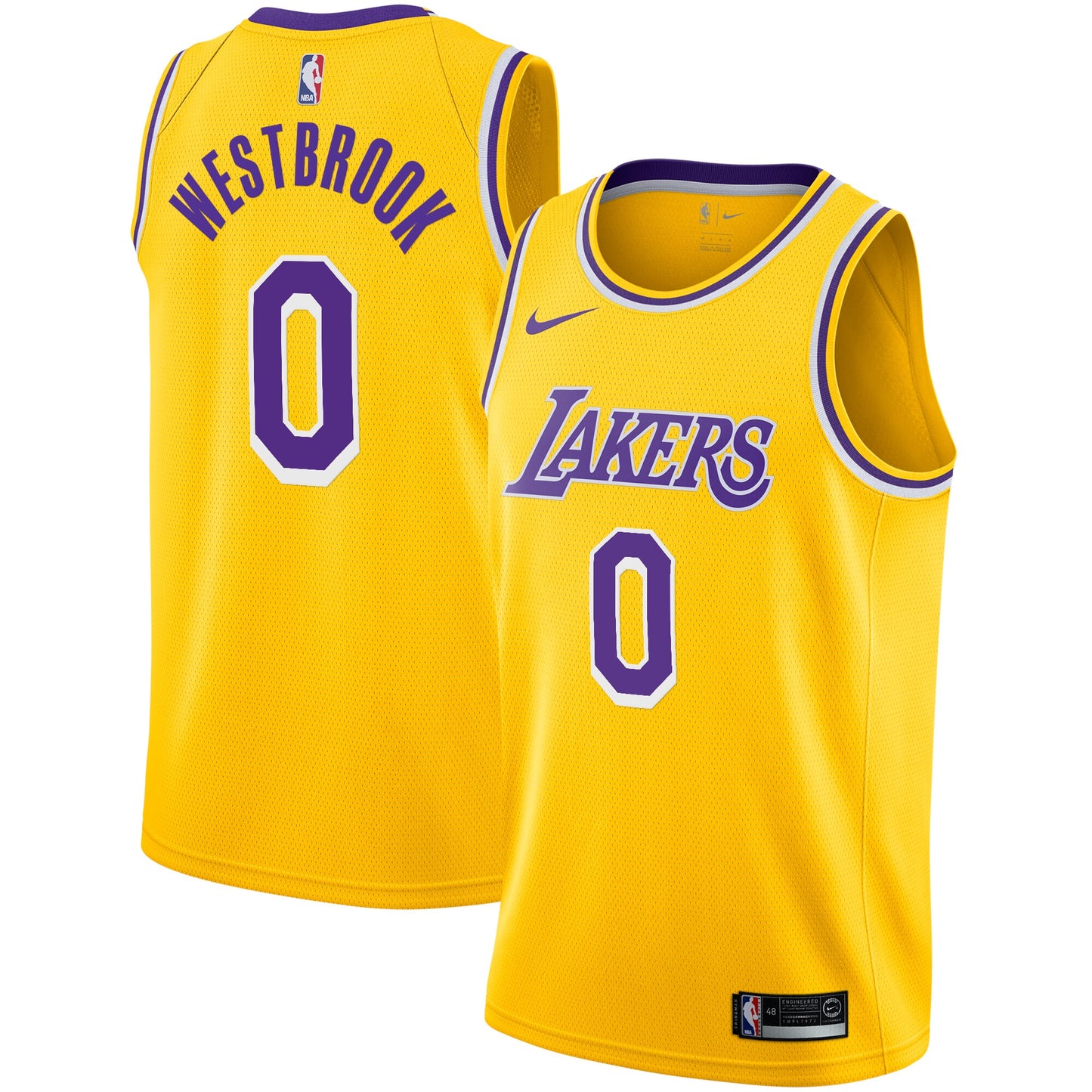 Russell Westbrook Los Angeles Lakers Nike 2020/21 Swingman Player Jersey Gold - Icon Edition