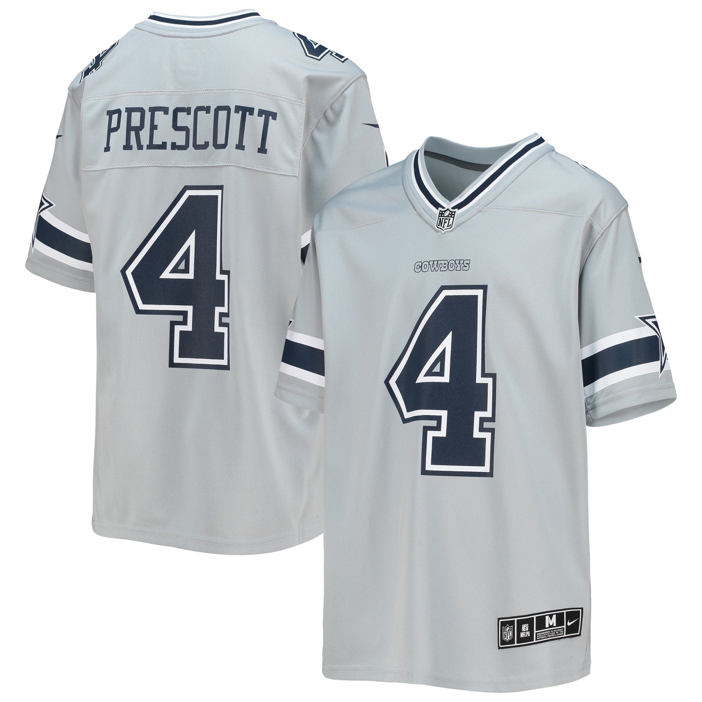 Dak Prescott Dallas Cowboys Nike Youth Inverted Team Game Jersey - Silver