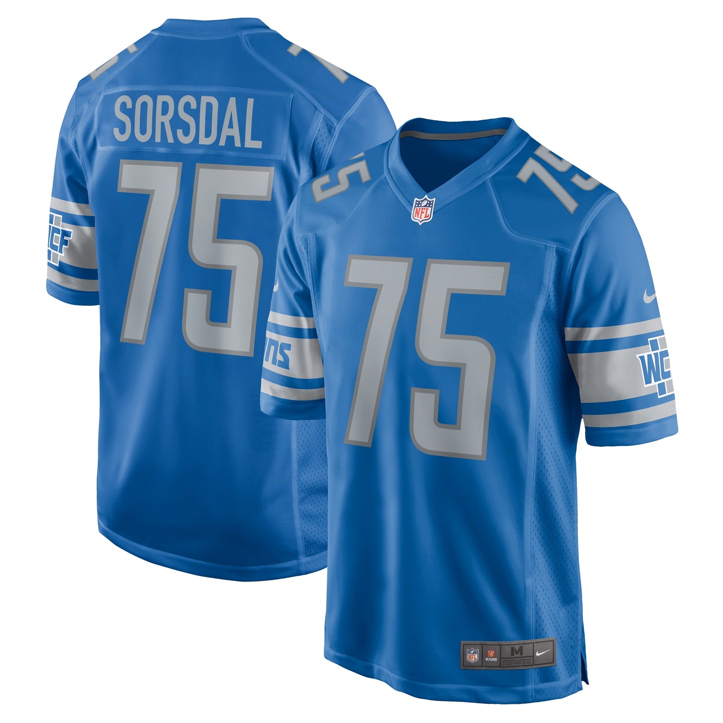 Colby Sorsdal Detroit Lions Nike Team Game Jersey - Blue