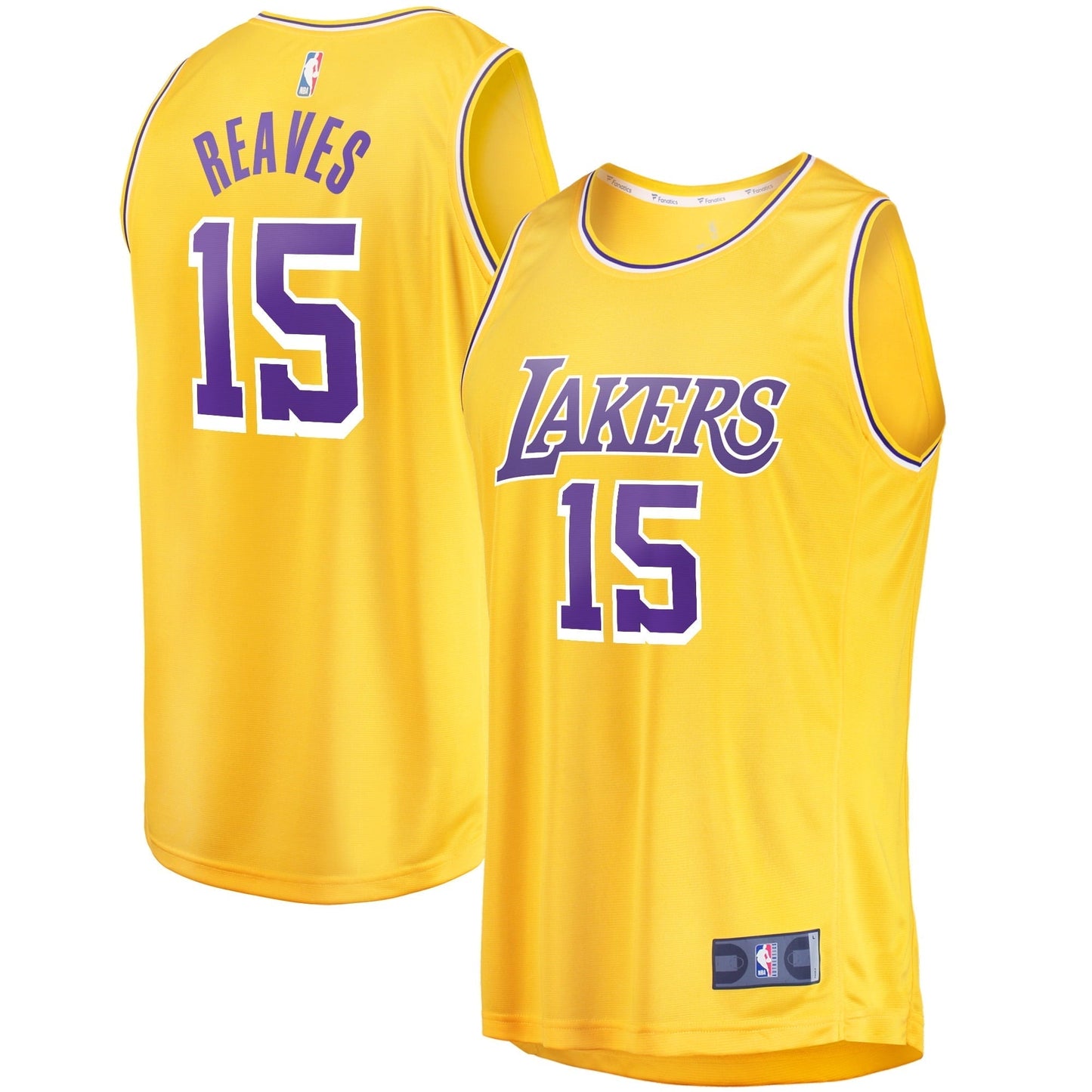 Men's Fanatics Branded Austin Reaves Gold Los Angeles Lakers Fast Break Player Jersey - Icon Edition