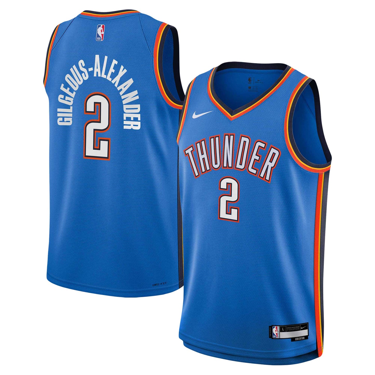 Shai Gilgeous-Alexander Oklahoma City Thunder Nike Youth Swingman Jersey - Icon Edition - Blue