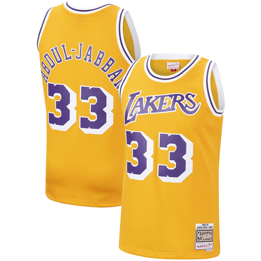Youth Los Angeles Lakers Kareem Abdul-Jabbar 1984-85 Hardwood Classic Jersey - Gold