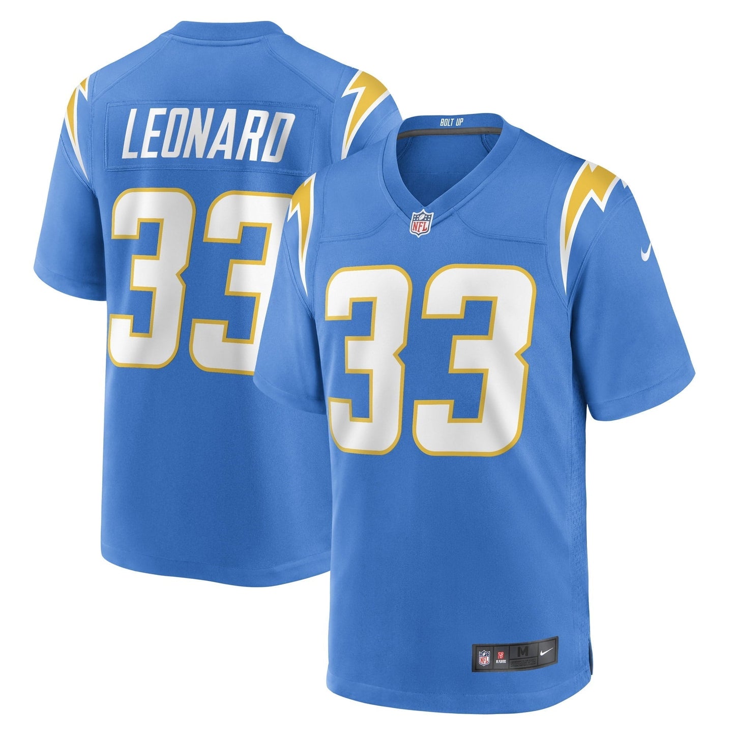 Men's Nike Deane Leonard Powder Blue Los Angeles Chargers Game Player Jersey
