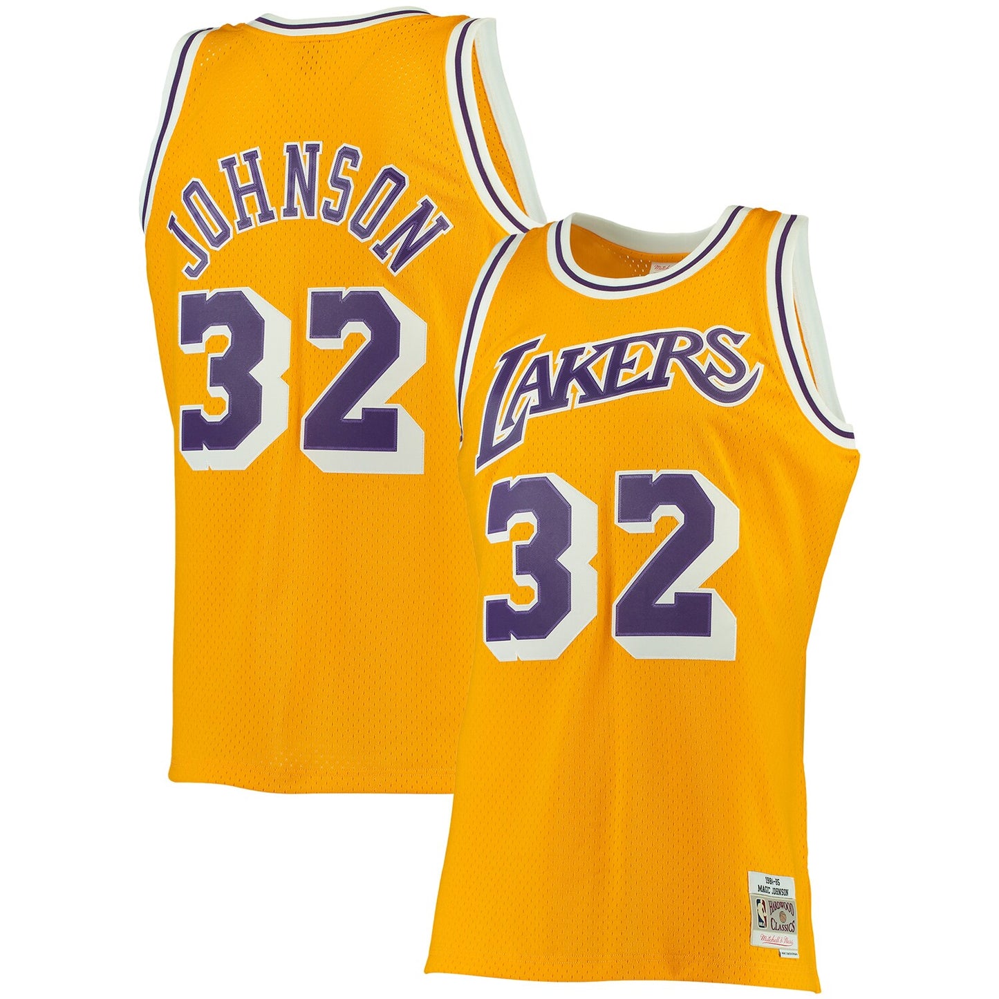Magic Johnson Los Angeles Lakers Mitchell & Ness Big & Tall Hardwood Classics Jersey - Gold