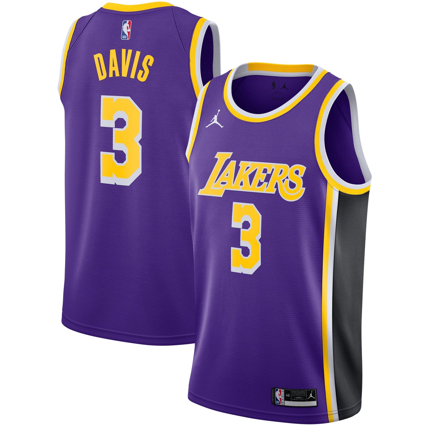 Anthony Davis Los Angeles Lakers Jordans Brand 2020/21 Swingman Jersey - Statement Edition - Purple