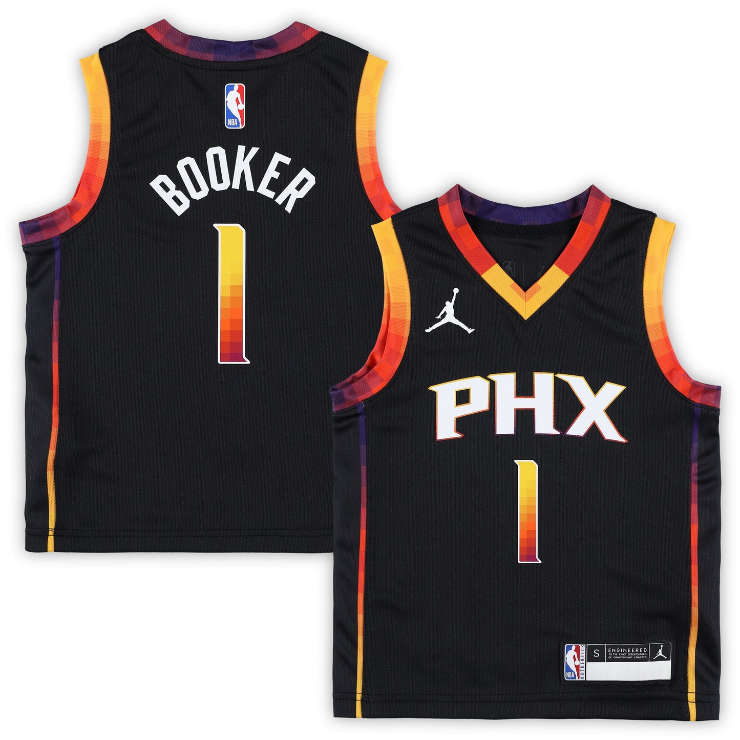 Devin Booker Phoenix Suns Jordans Brand Preschool 2022/23 Swingman Jersey - Statement Edition - Black