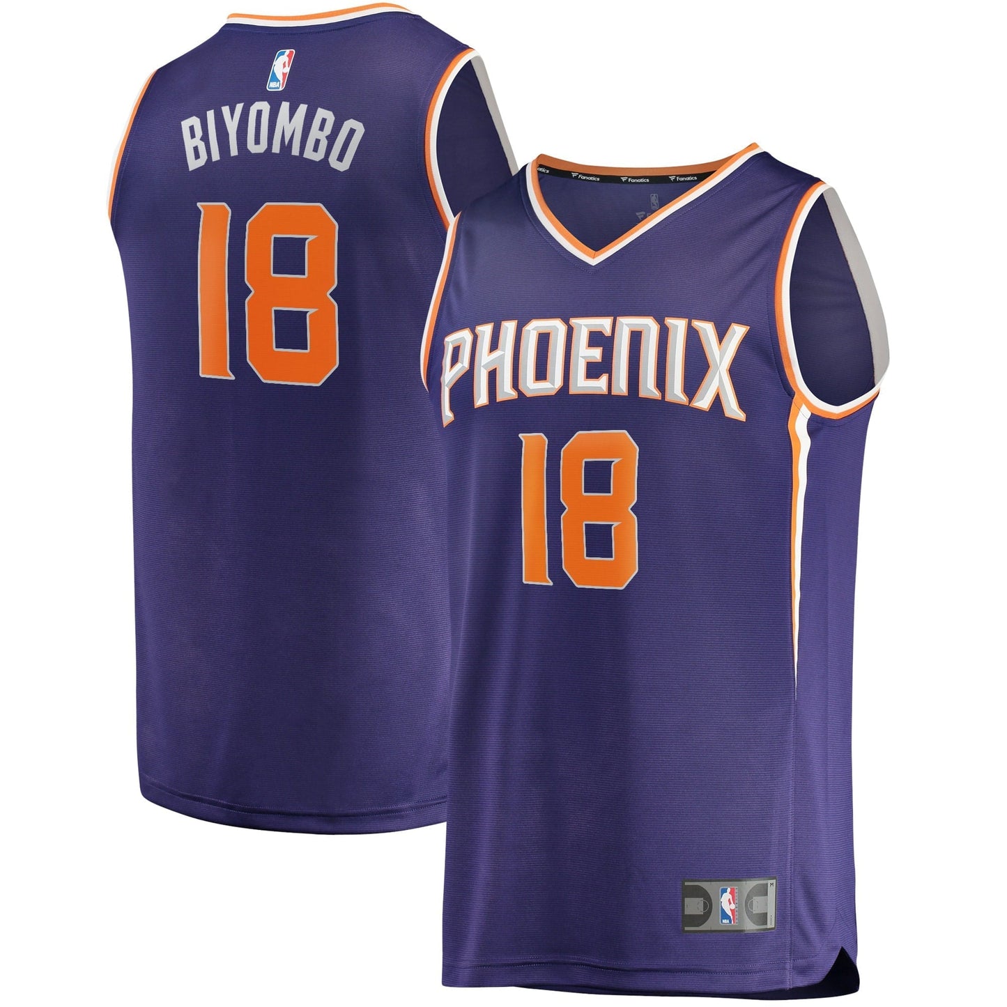 Men's Fanatics Branded Bismack Biyombo Purple Phoenix Suns 2021/22 Fast Break Replica Jersey - Icon Edition