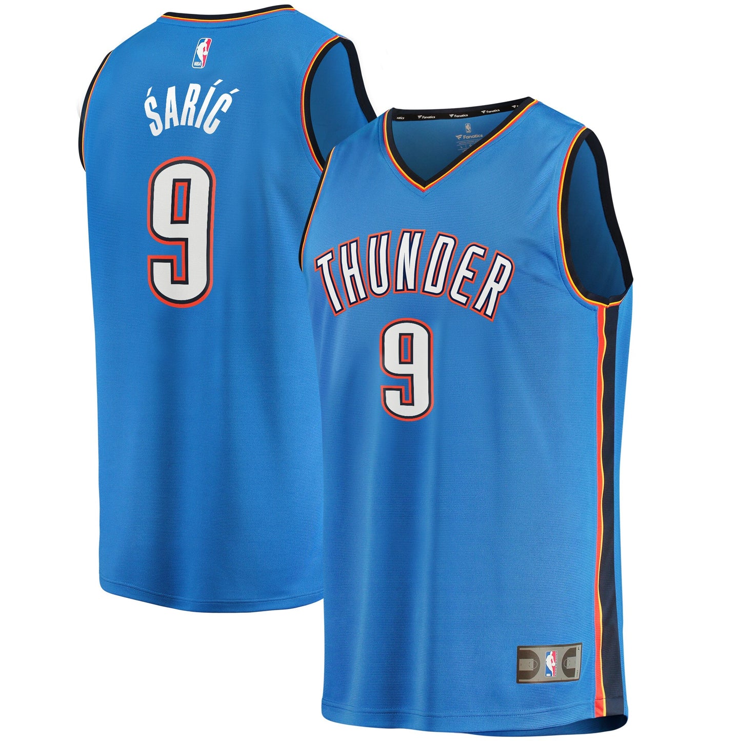 Dario Saric Oklahoma City Thunder Fanatics Branded Youth Fast Break Player Jersey - Icon Edition - Blue
