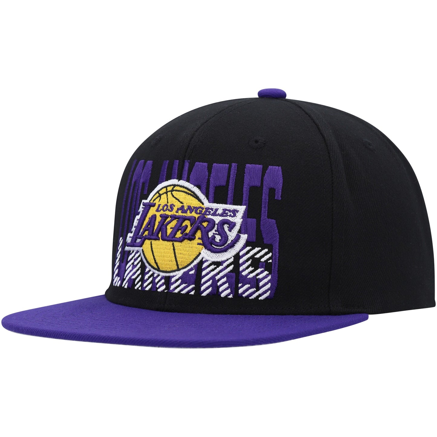 Los Angeles Lakers Mitchell & Ness SOUL Cross Check Snapback - Black