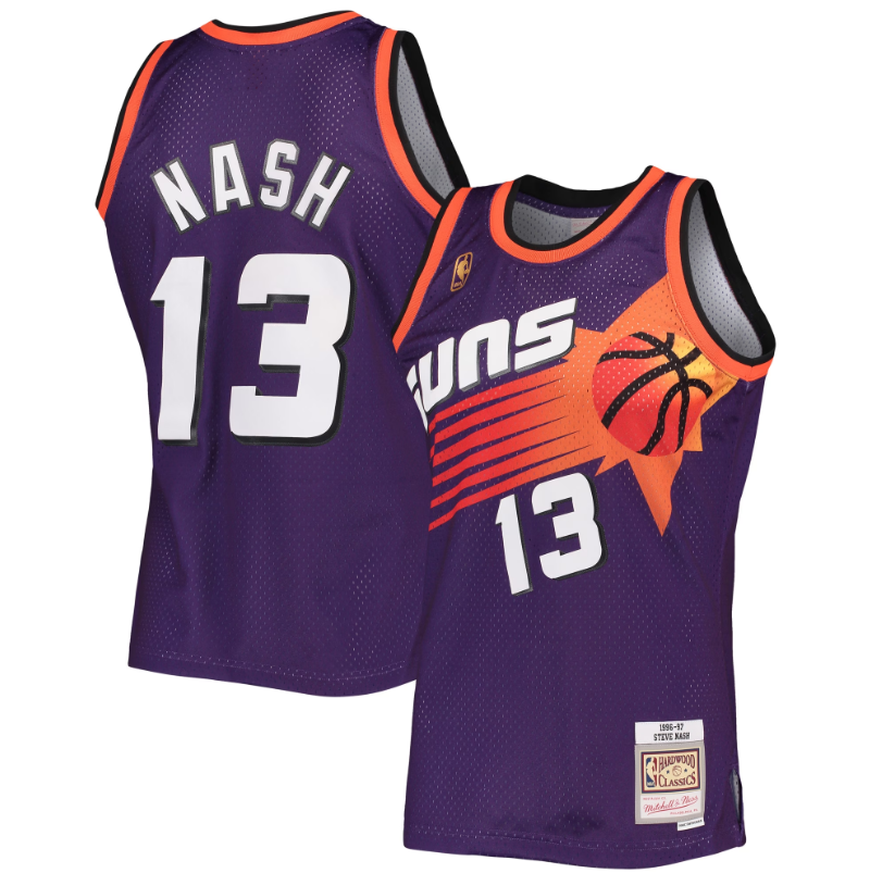 Men's Phoenix Suns Steve Nash Mitchell & Ness Purple 1996-97 Hardwood Classics Swingman Jersey