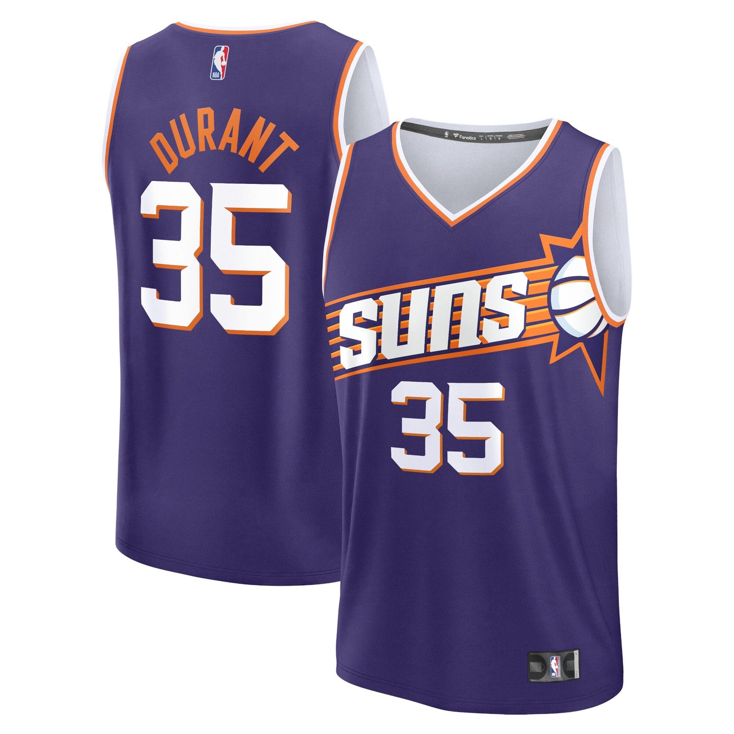 Kevin Durant Phoenix Suns Fanatics Branded 2023/24 Fast Break Replica Jersey - Icon Edition - Purple