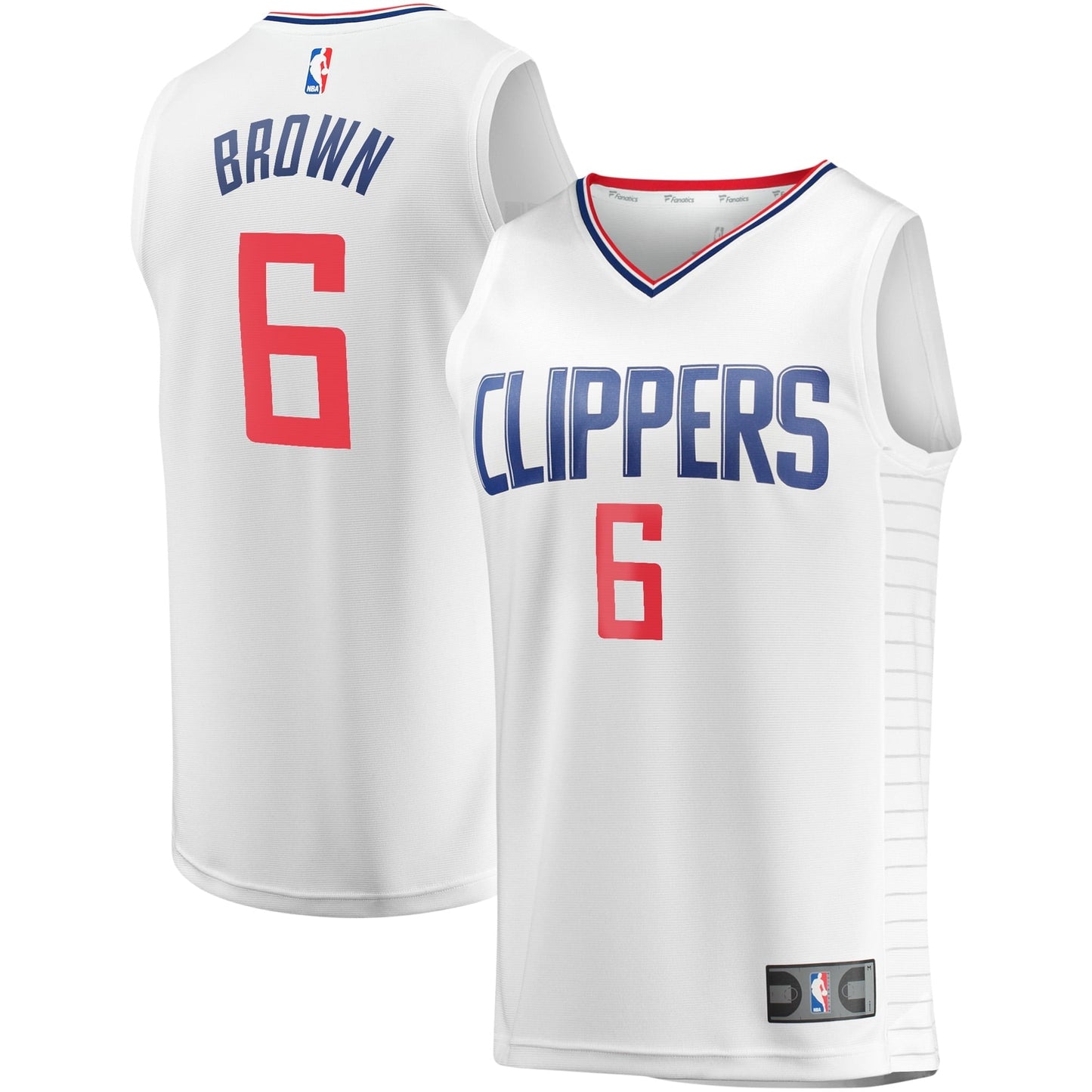 Youth Fanatics Branded Moses Brown White LA Clippers Fast Break Player Jersey - Association Edition
