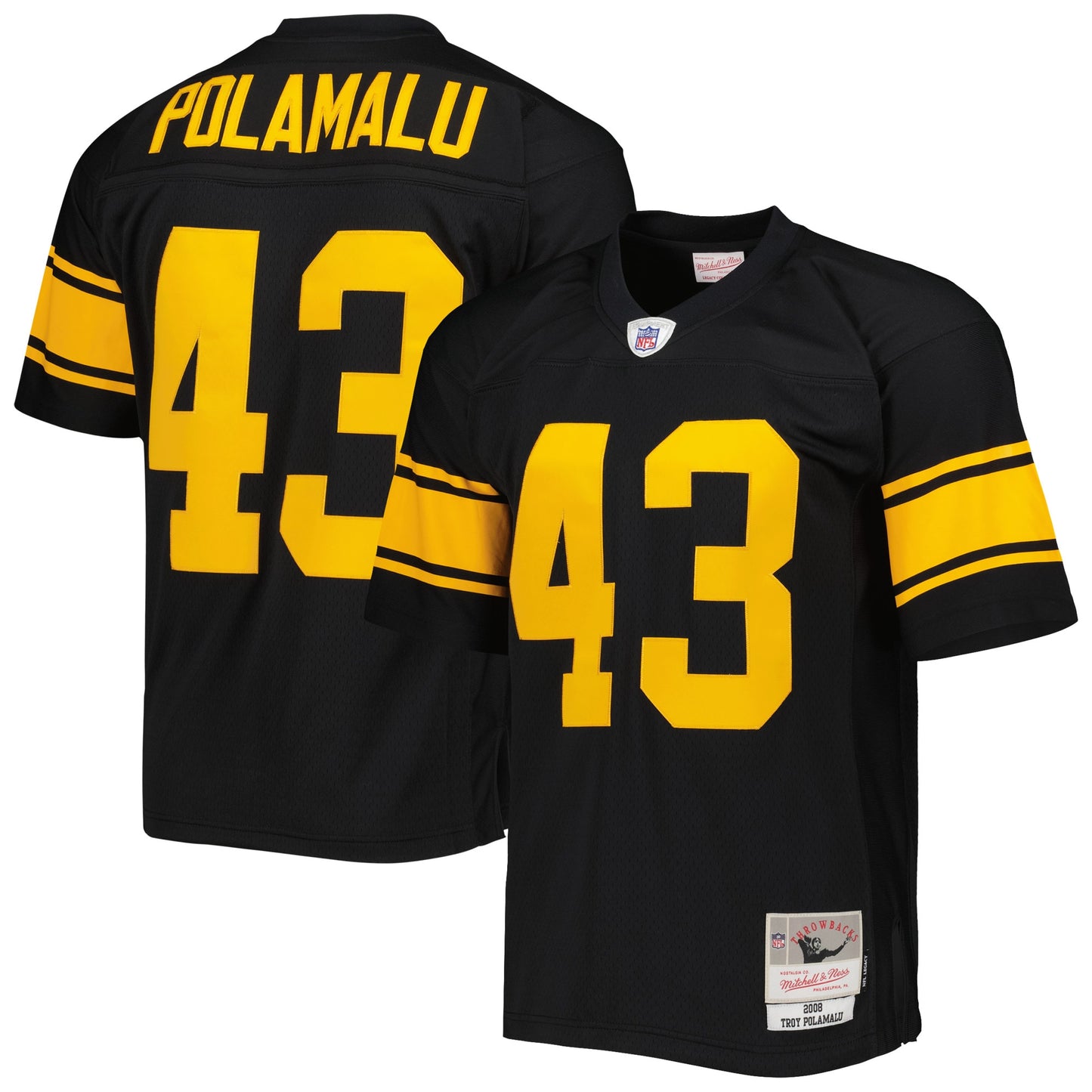 Troy Polamalu Pittsburgh Steelers Mitchell & Ness Legacy Replica Jersey - Black