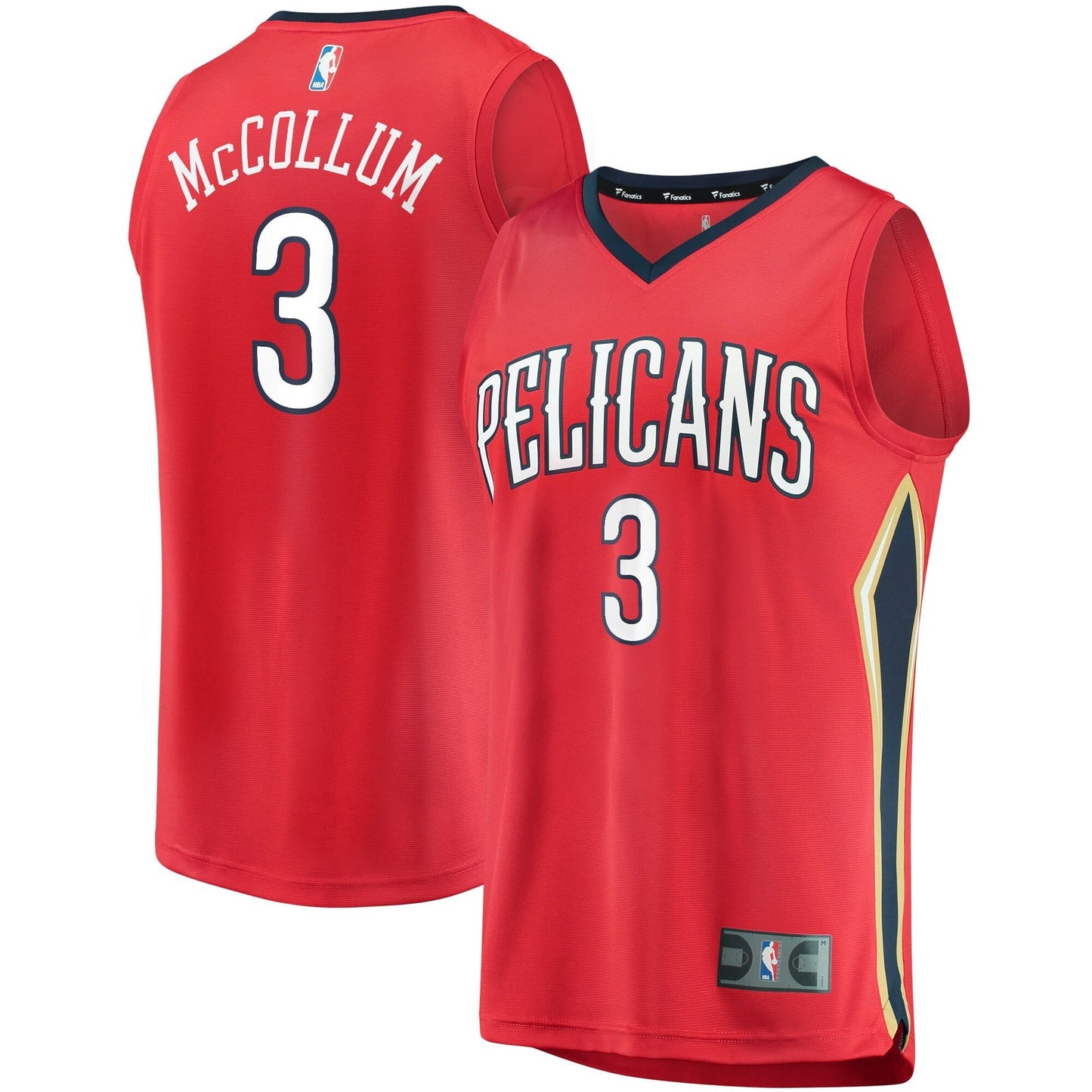 Youth Fanatics Branded C.J. McCollum Red New Orleans Pelicans 2021/22 Fast Break Replica Player Jersey - Statement