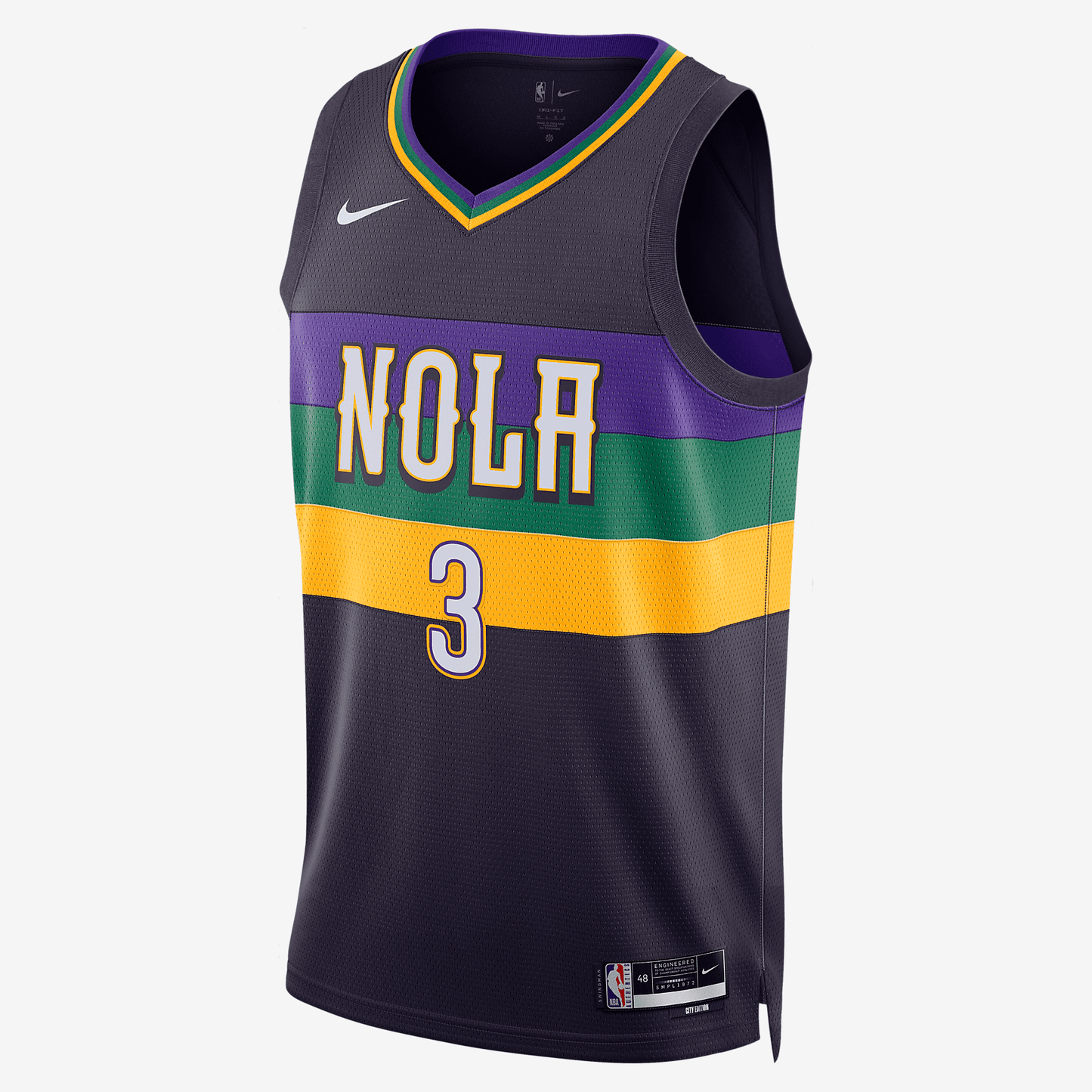 CJ McCollum New Orleans Pelicans City Edition Nike Dri-FIT NBA Swingman Jersey - Purple Dynasty