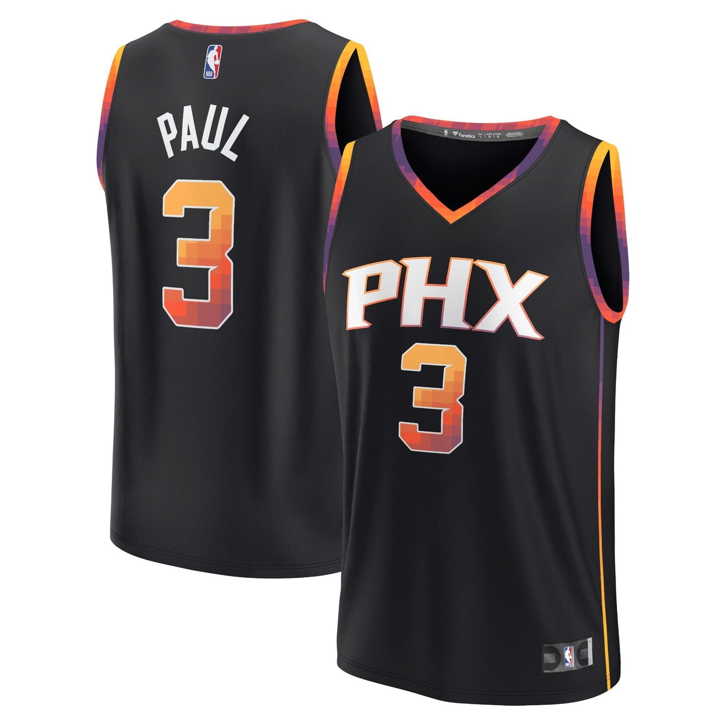 Men's Fanatics Branded Chris Paul Black Phoenix Suns Fast Break Replica Player Jersey - Statement Edition