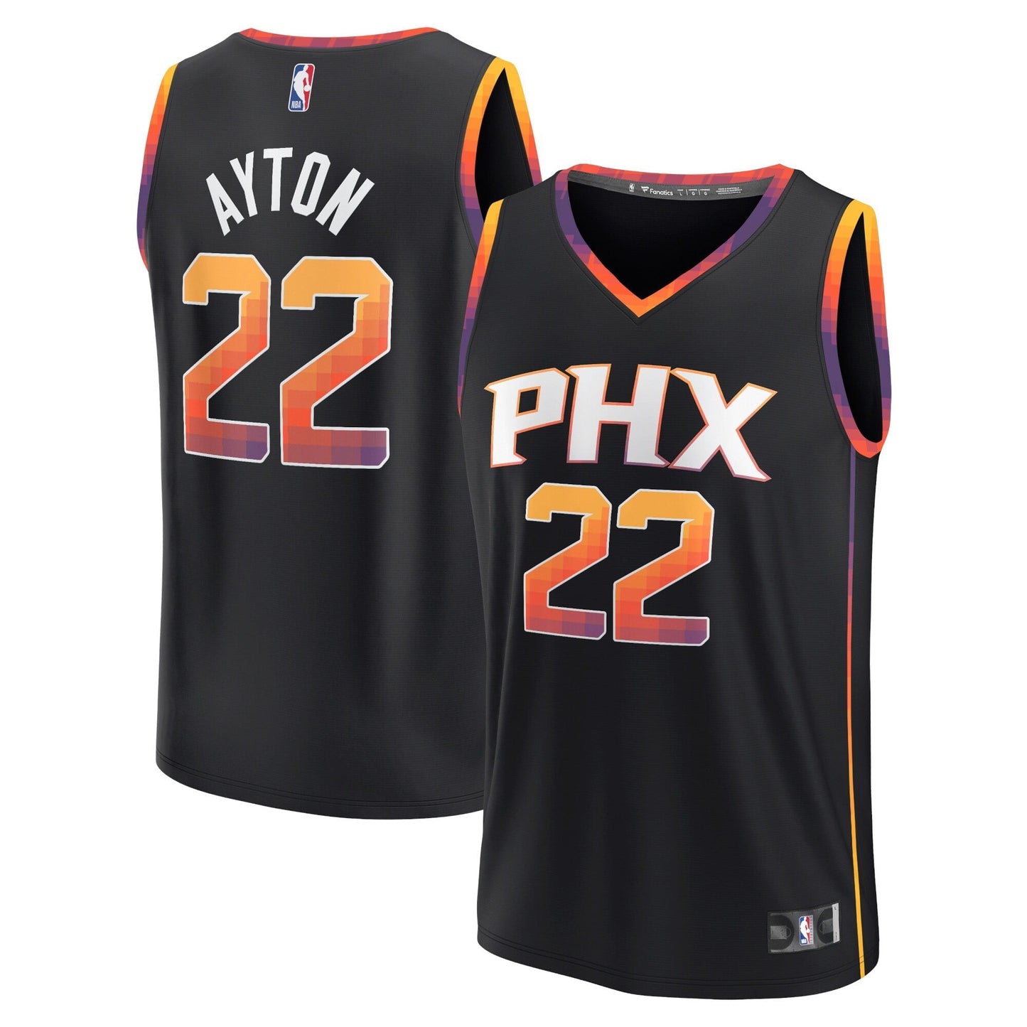 Men's Fanatics Branded Deandre Ayton Black Phoenix Suns Fast Break Replica Player Jersey - Statement Edition