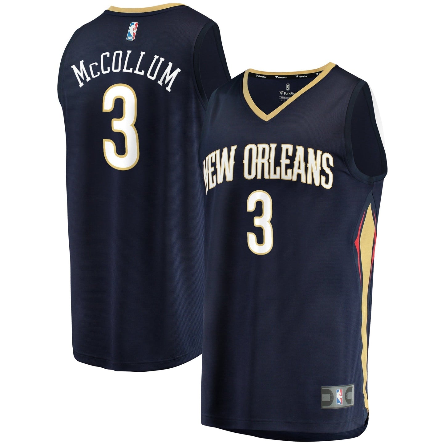 Youth Fanatics Branded C.J. McCollum Navy New Orleans Pelicans 2021/22 Fast Break Replica Player Jersey - Icon Edition