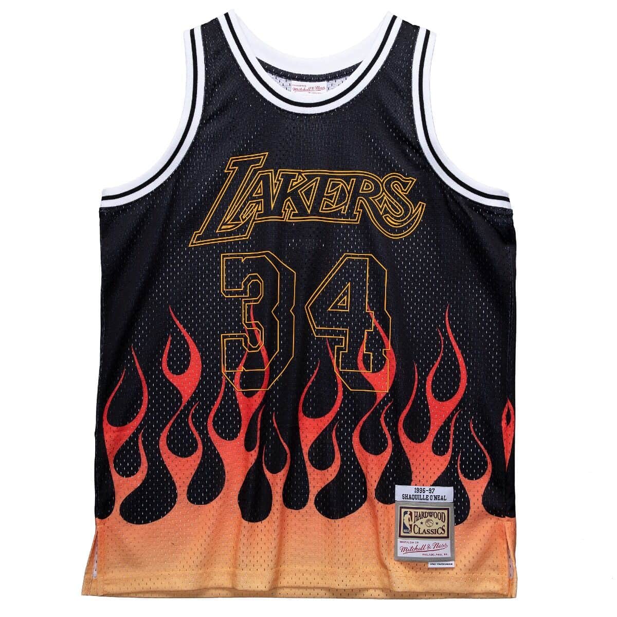 Flames Swingman Shaquille O&#039;Neal Los Angeles Lakers 1996-97 Jersey