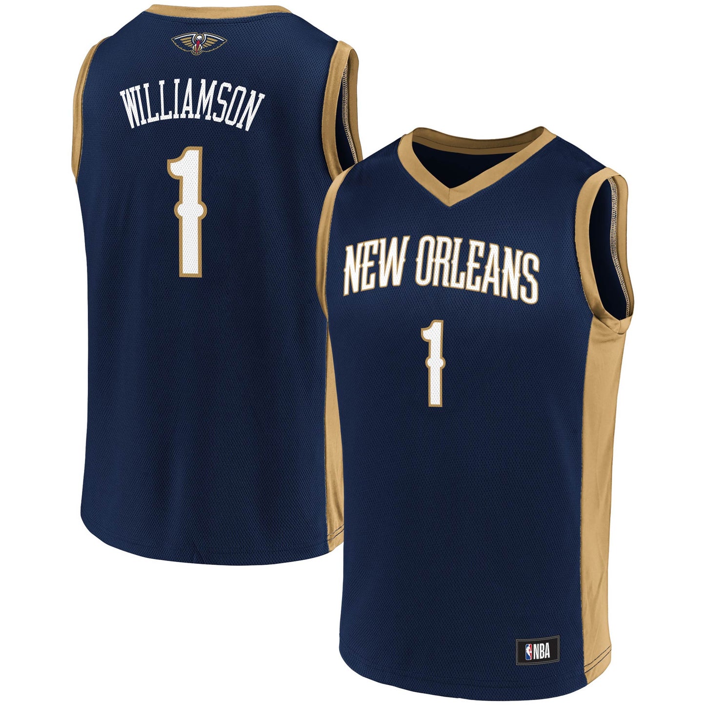 Men's Zion Williamson Navy/Gold New Orleans Pelicans Replica Jersey