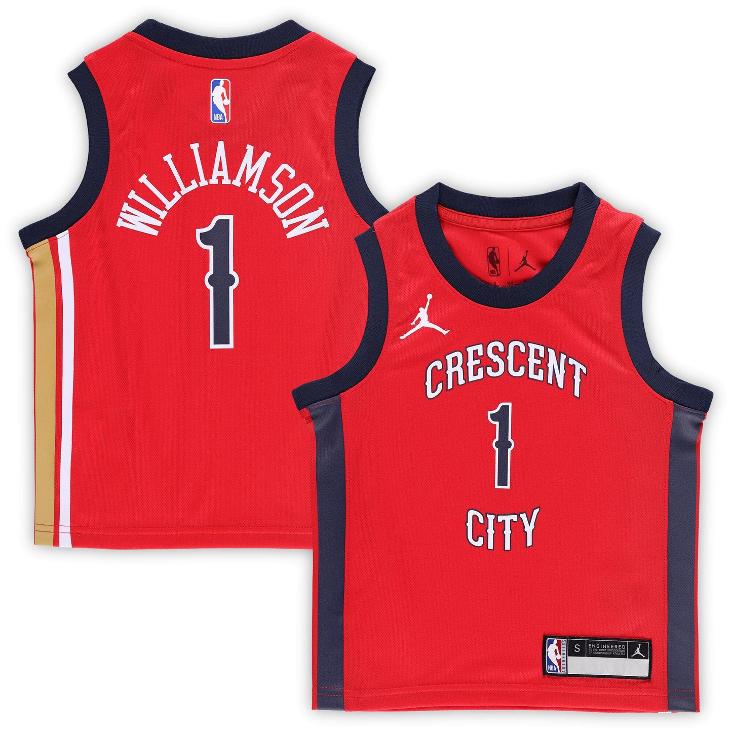 Zion Williamson New Orleans Pelicans Jordans Brand Preschool 2022/23 Replica Jersey - Statement Edition - Red