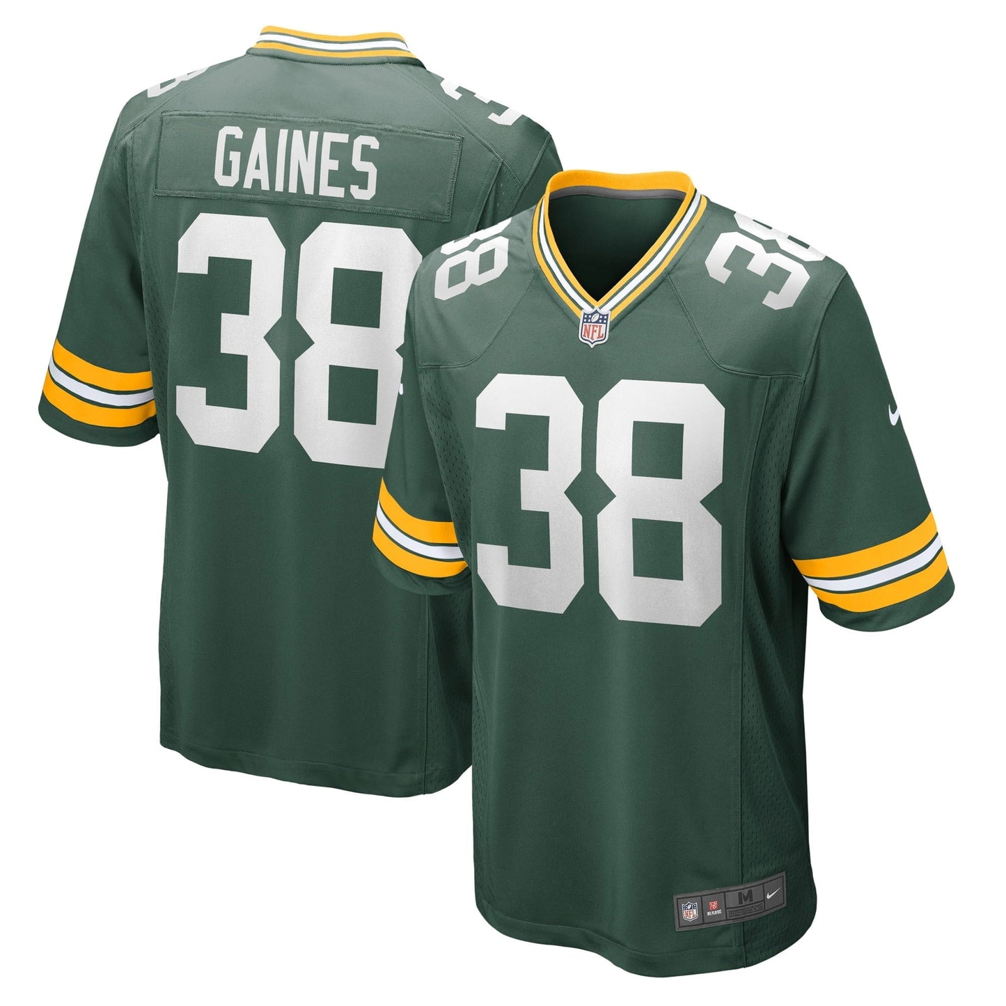 Men's Nike Innis Gaines Green Green Bay Packers Game Jersey