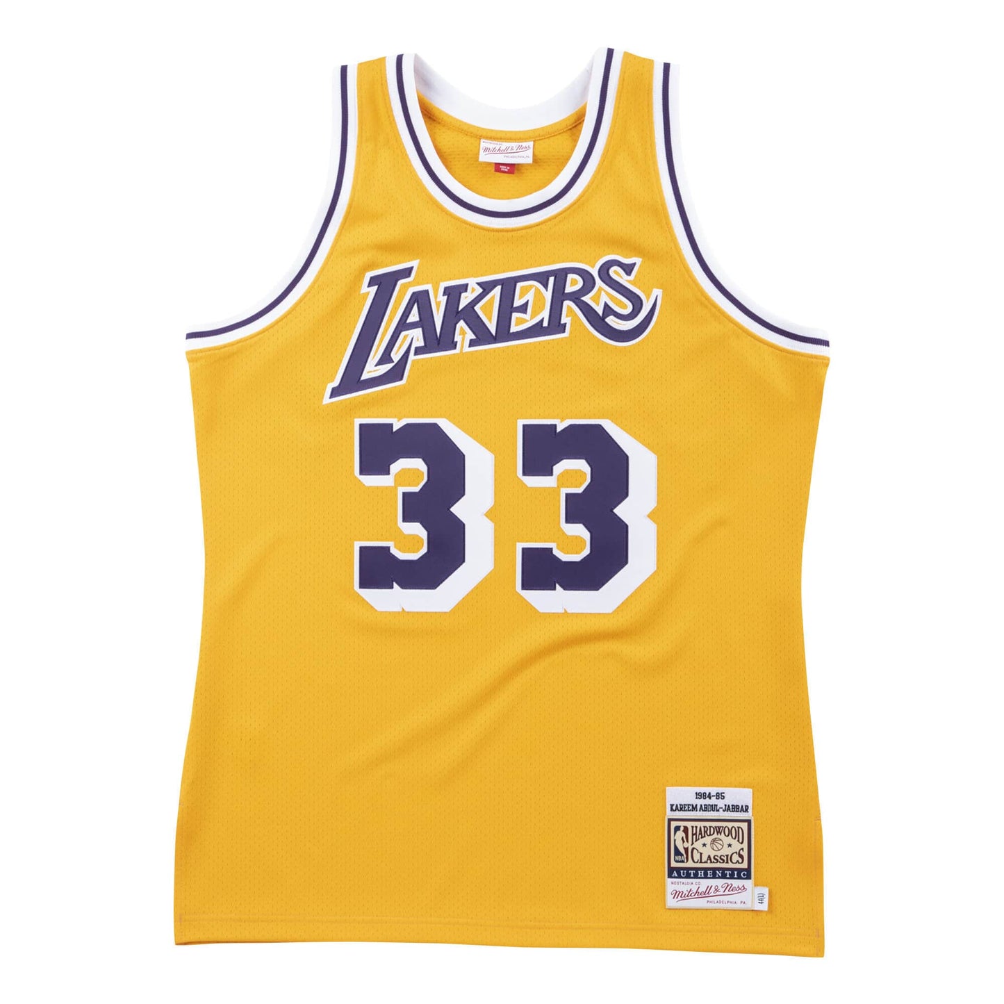 Authentic Jersey Los Angeles Lakers 1984-85 Kareem Abdul-Jabbar