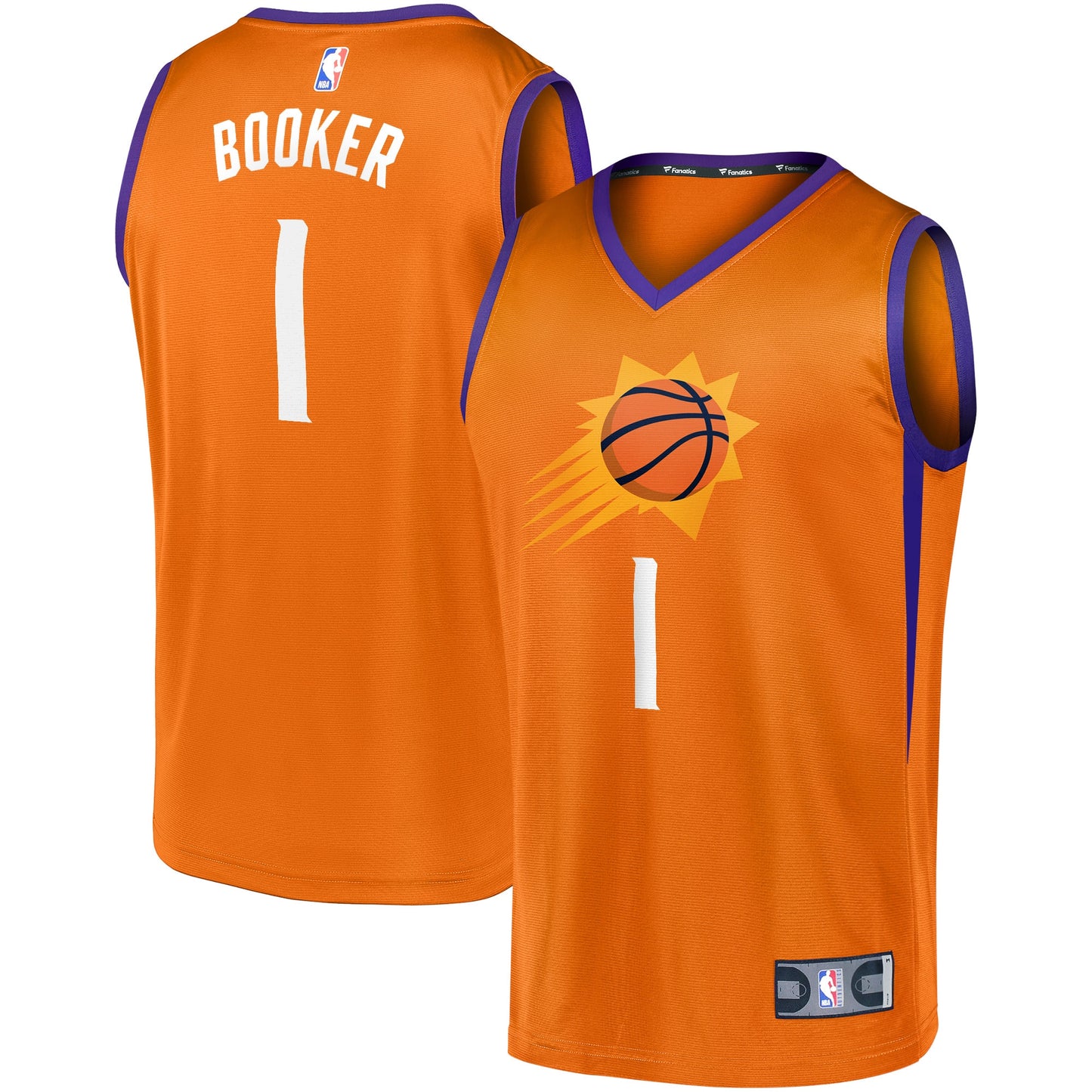 Devin Booker Phoenix Suns Fanatics Branded Fast Break Team Replica Jersey Orange - Statement Edition