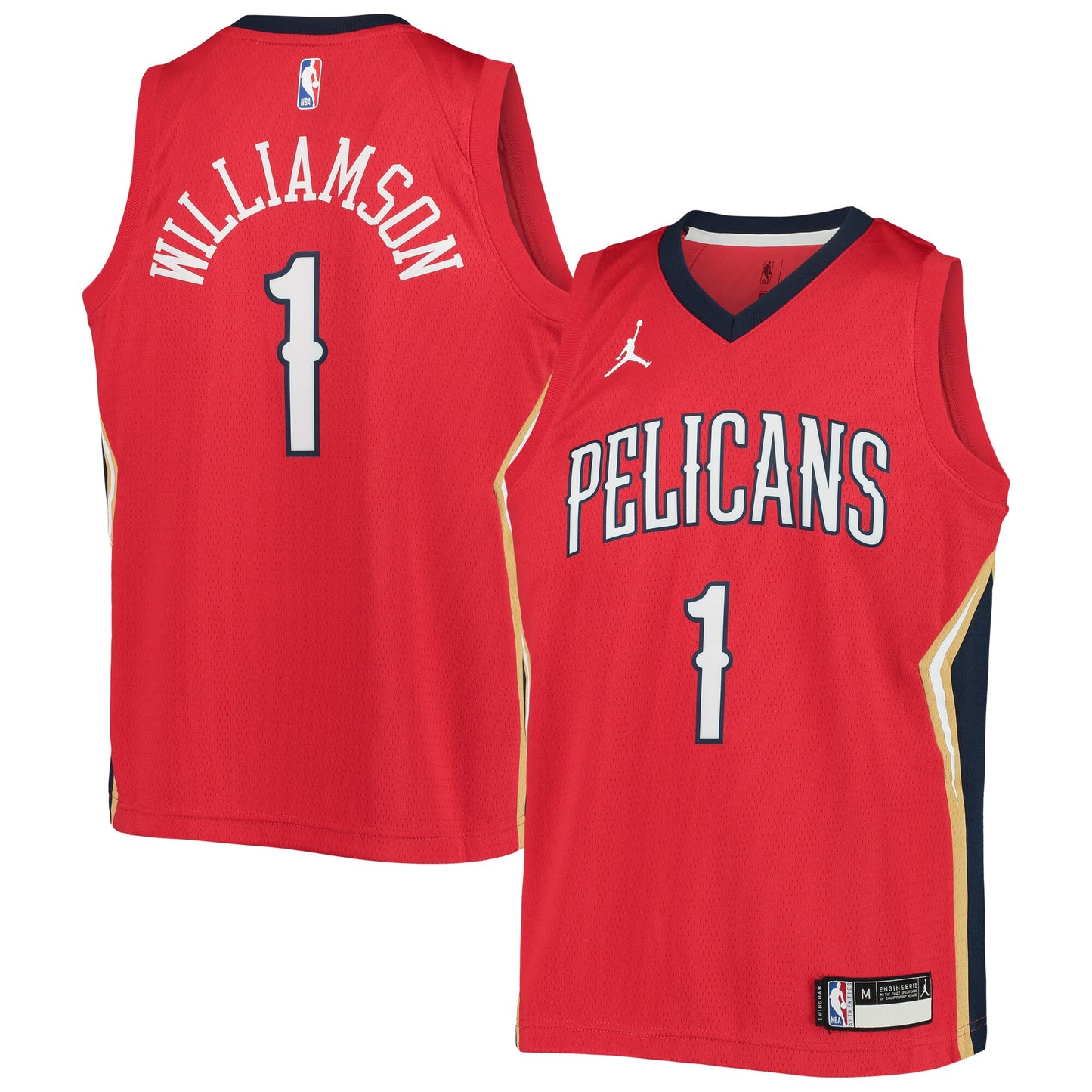 Zion Williamson New Orleans Pelicans Jordans Brand Youth 2020/21 Swingman Player Jersey - Statement Edition - Red