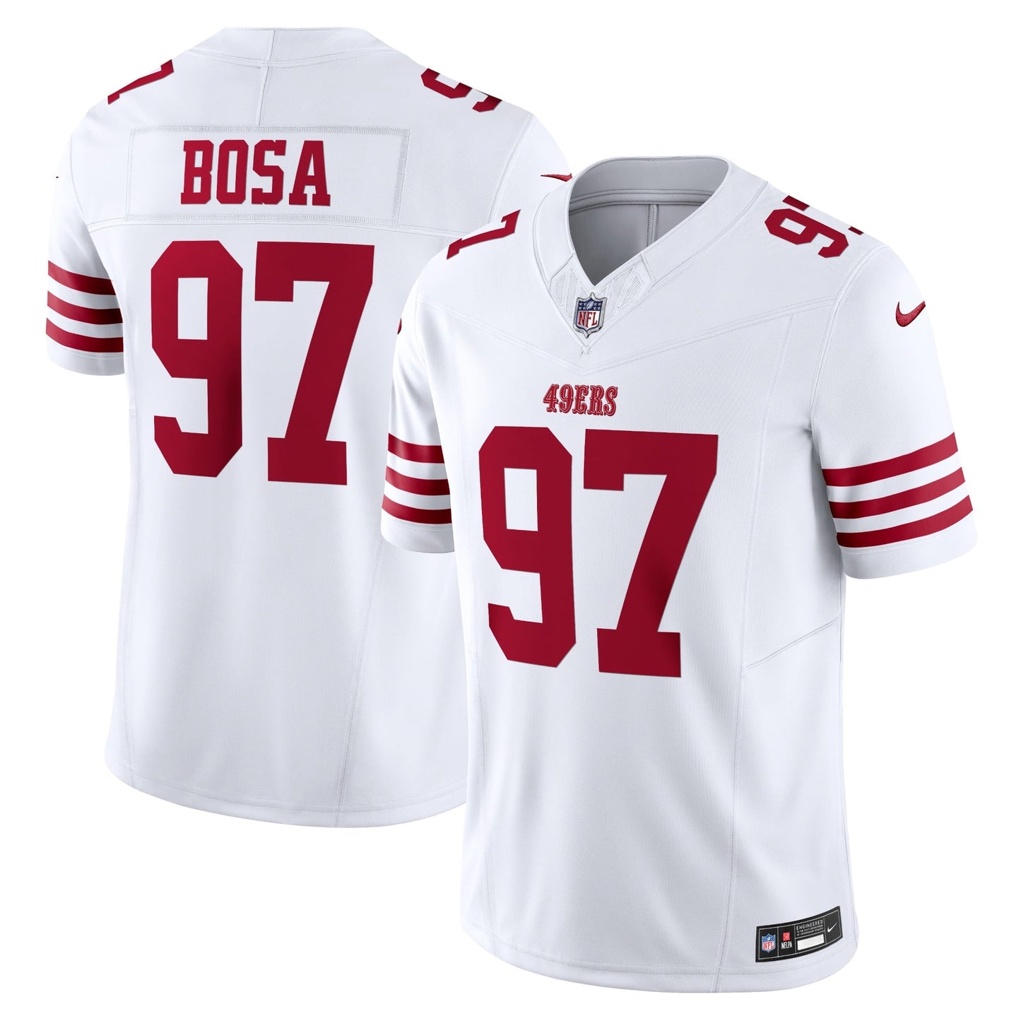 Men's Nike Nick Bosa White San Francisco 49ers  Vapor F.U.S.E. Limited Jersey
